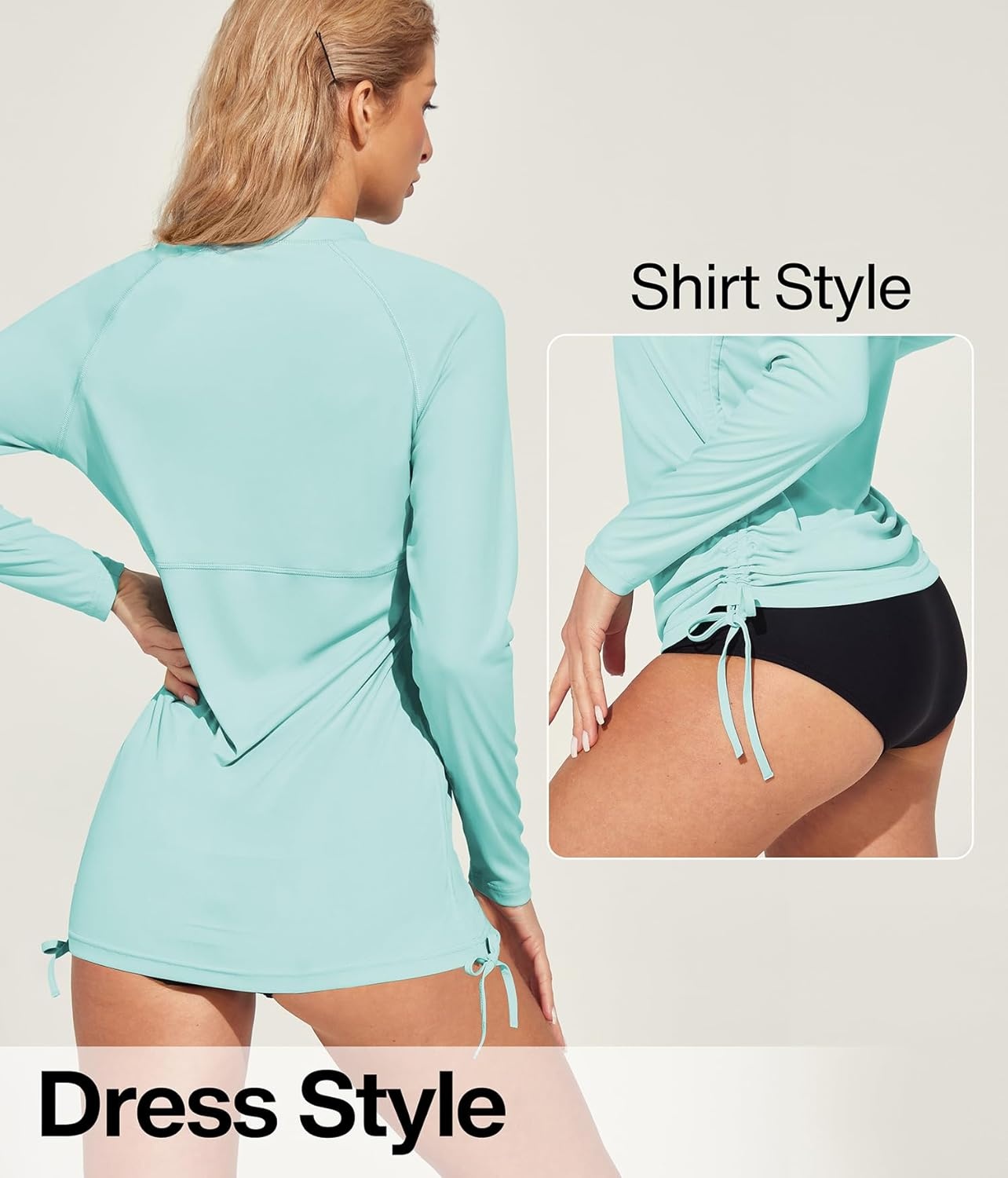 image:imageHeathyoga Rash Guard for Women UPF 50 UV Sun Protection Swim Shirt for Woman Long Sleeve Swimsuits Bathing Suit TopsGreen
