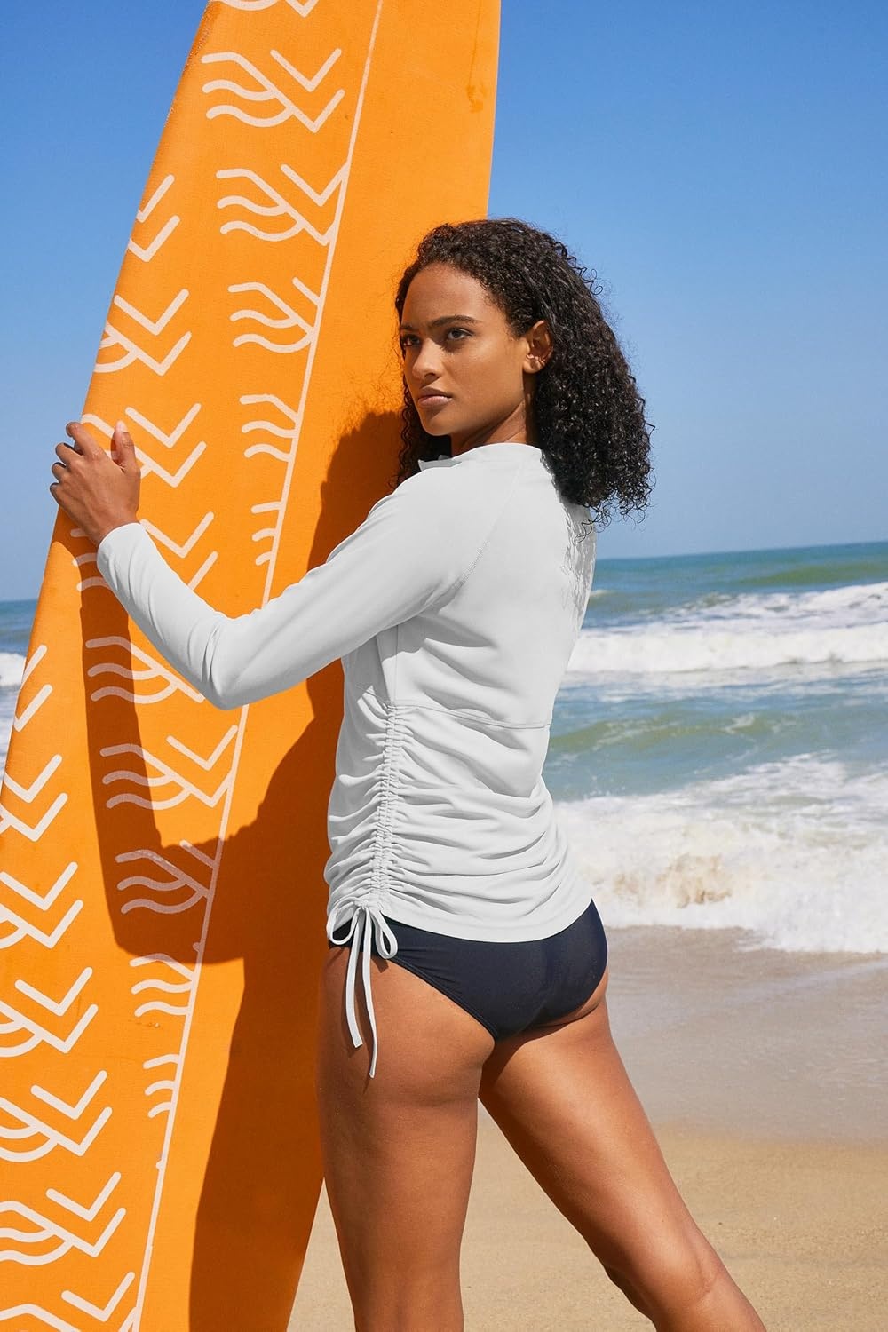 image:imageHeathyoga Rash Guard for Women UPF 50 UV Sun Protection Swim Shirt for Woman Long Sleeve Swimsuits Bathing Suit TopsGrey