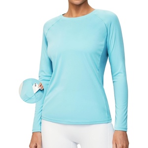 image:imageHeathyoga Rash Guard for Women UPF 50 SPF UV Protection Shirts for Women Long Sleeve Swim Shirts for Woman Sun ShirtLight Blue