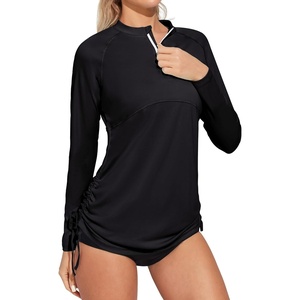 image:imageHeathyoga Rash Guard for Women UPF 50 UV Sun Protection Swim Shirt for Woman Long Sleeve Swimsuits Bathing Suit TopsBlack