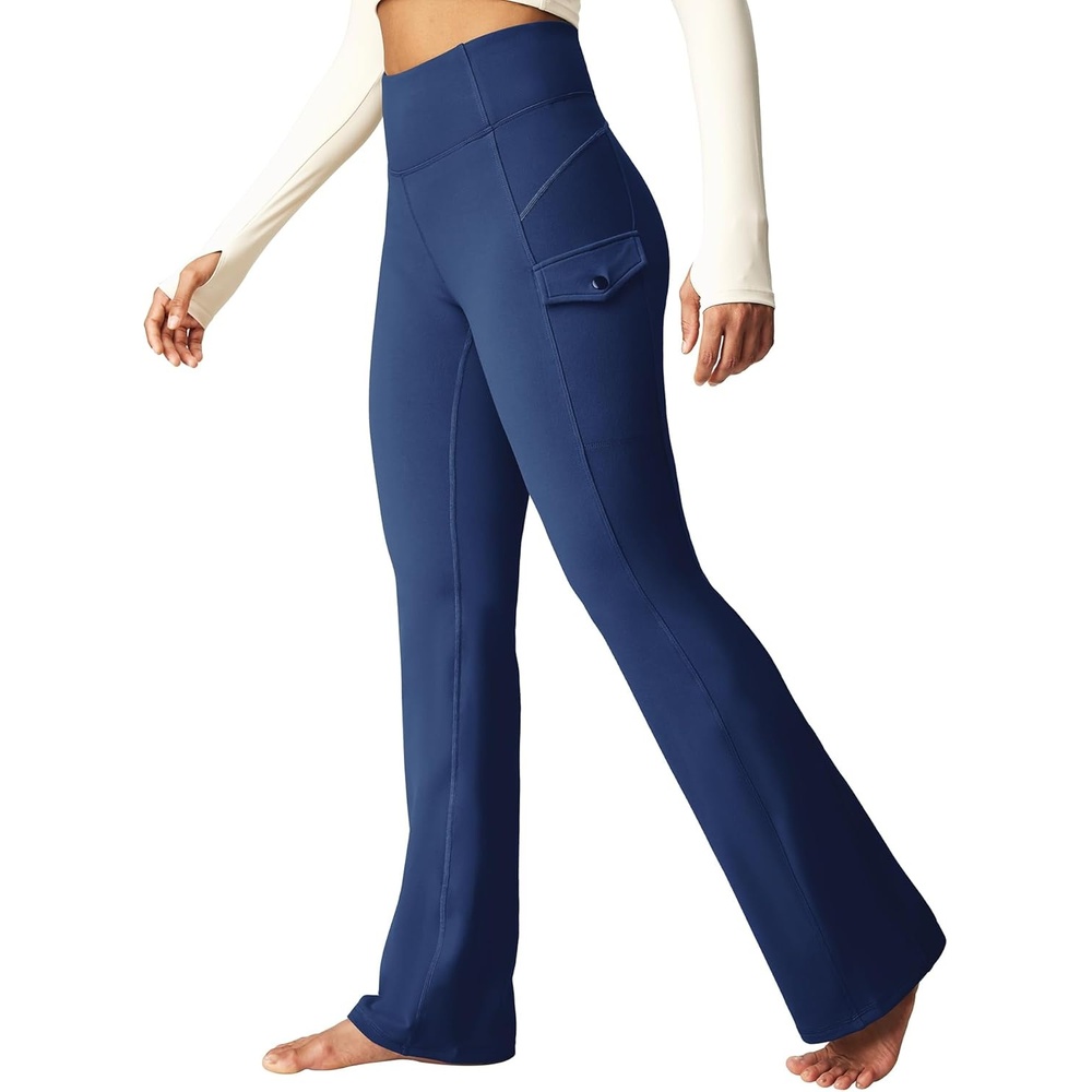 image:imageHeathyoga Cargo Pants Women Fleece Lined Leggings Waterproof Hiking Pants Women Thermal Pants Warm Wide Leg Sweatpants WinterBlue