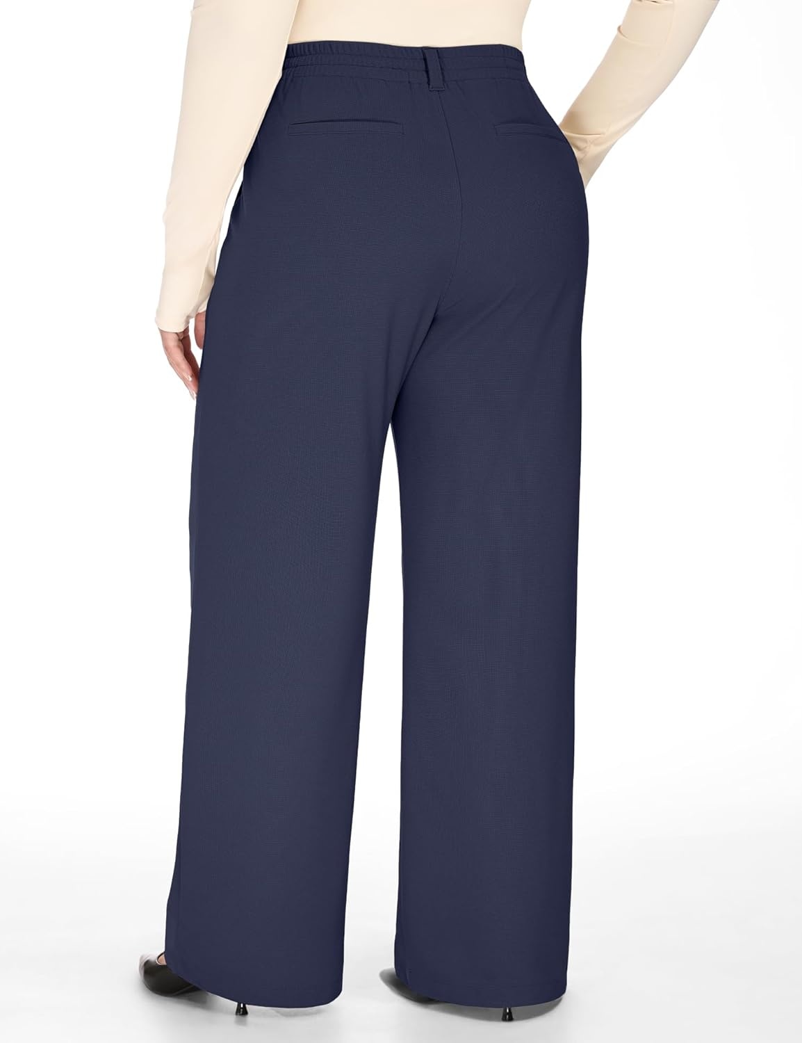 image:imageHeathyoga 1X5X Plus Size Stretchy Work Pants Women Pull on Womens Dress Pants Business Casual Outfits Slacks for WomenDark Blue