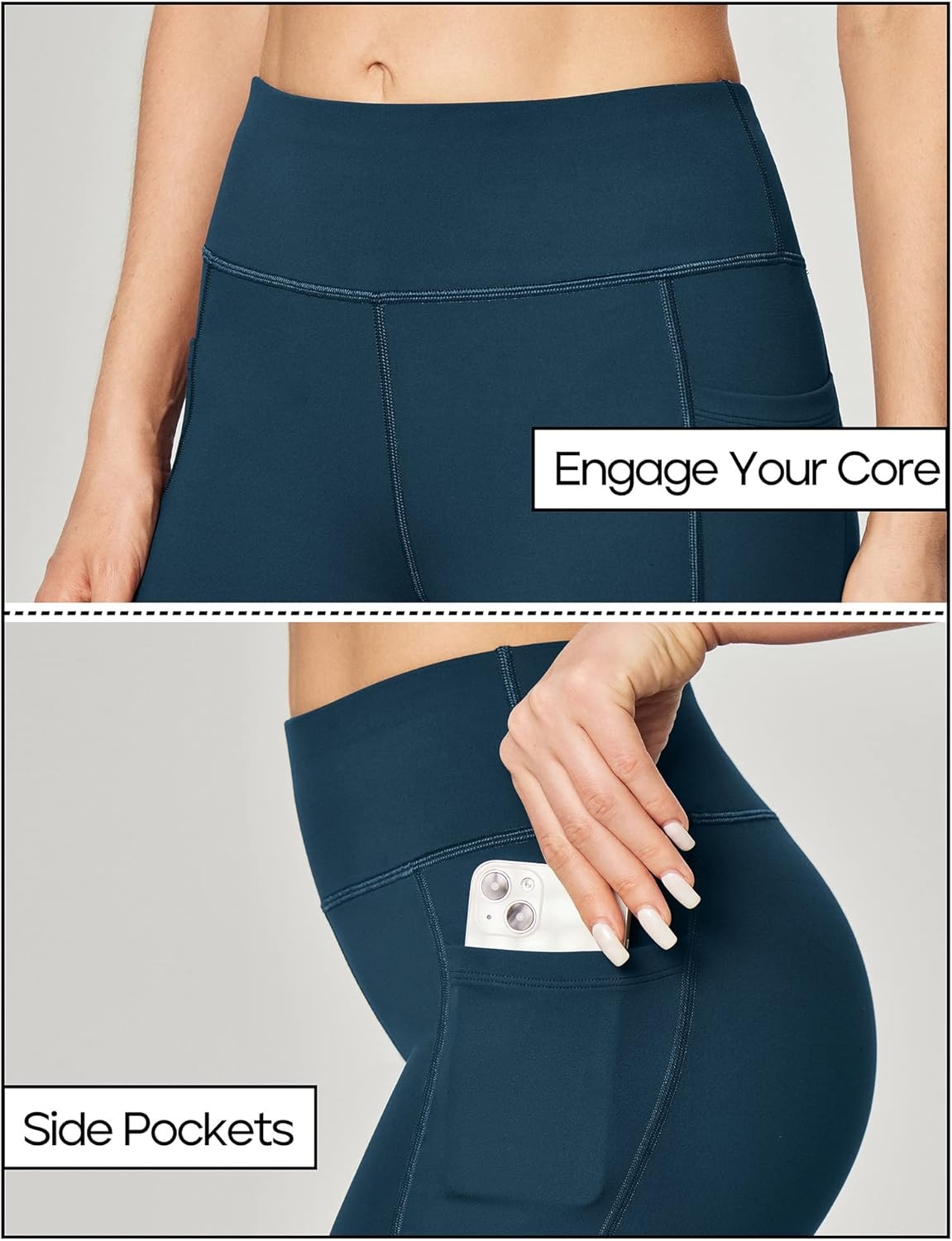 image:imageHeathyoga 283032 Yoga Pants Women Wide Leg Yoga Pants with Pockets for Women Flare Leggings Bootcut Work Dress PantsCyan