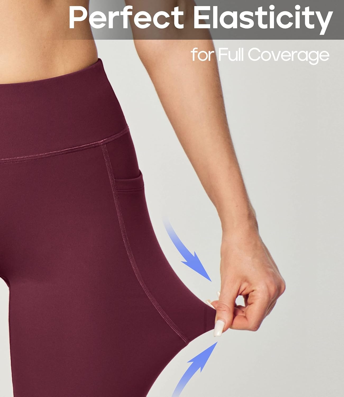 image:imageHeathyoga 283032 Yoga Pants Women Wide Leg Yoga Pants with Pockets for Women Flare Leggings Bootcut Work Dress PantsWine