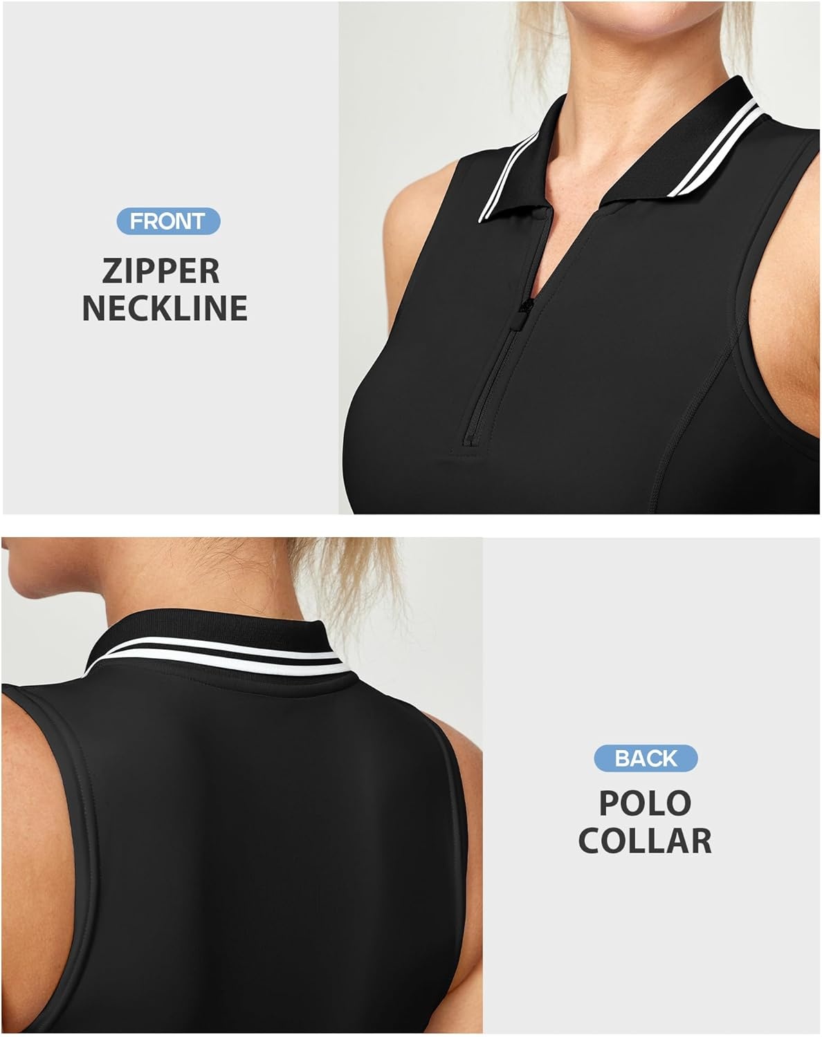 image:imageHeathyoga Athletic Dress for Women Golf Dresses for Women Tennis Dress with Shorts Underneath for Workout Active with PocketsBlack