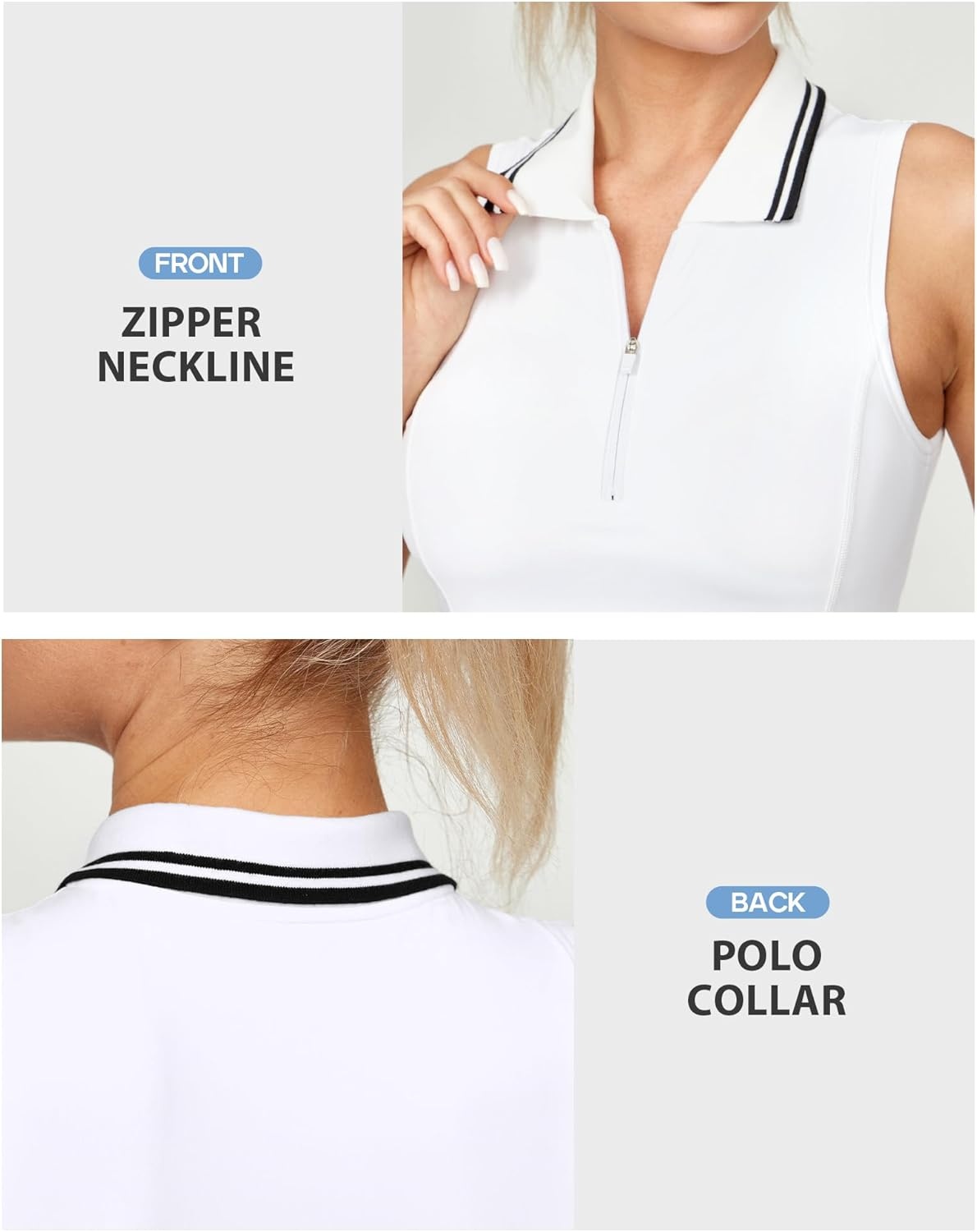 image:imageHeathyoga Athletic Dress for Women Golf Dresses for Women Tennis Dress with Shorts Underneath for Workout Active with PocketsWhite