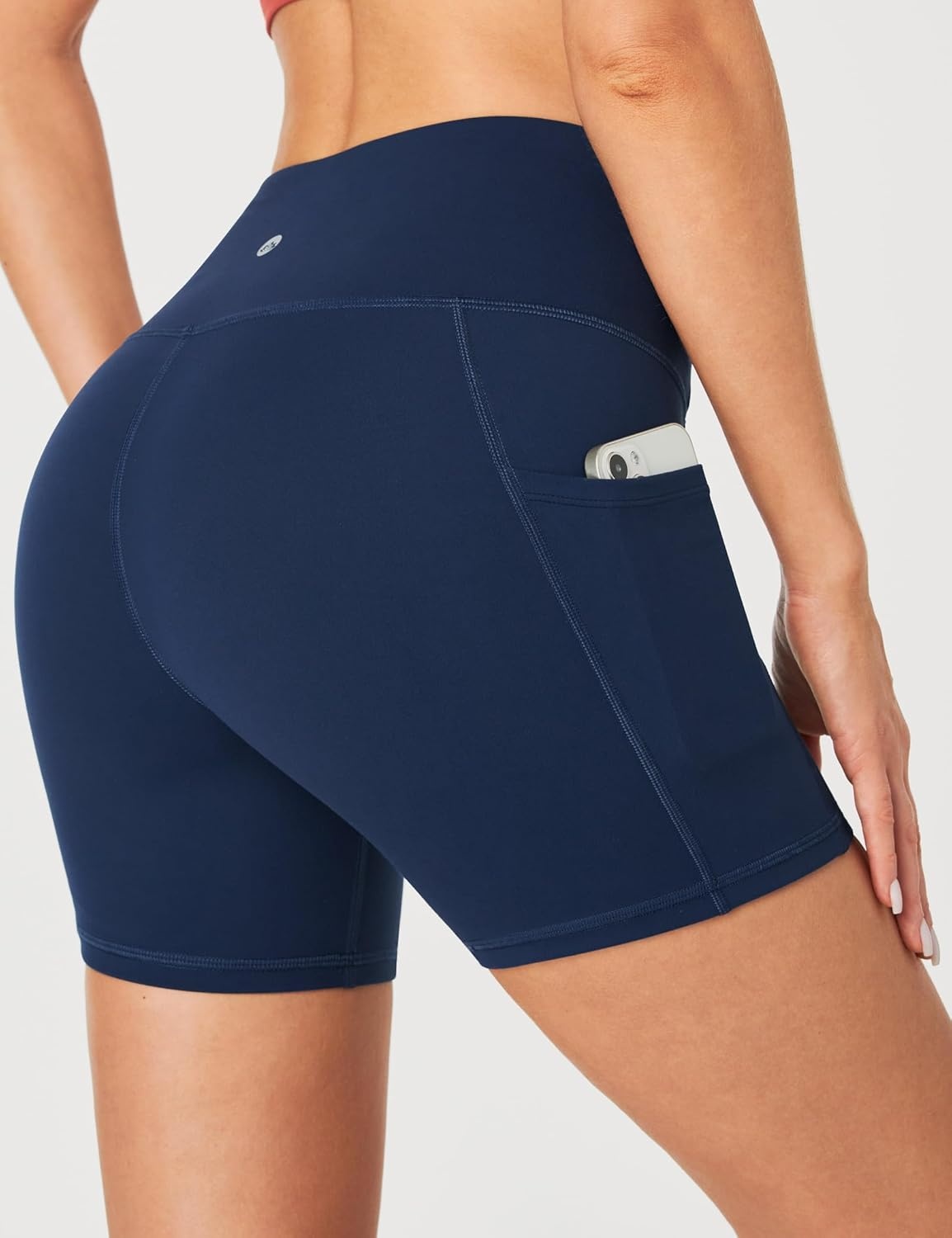 image:imageHeathyoga Biker Shorts Women Tummy Control 5 Workout Shorts Women with Pockets High Waisted Spandex Short for Gym YogaDarkblue