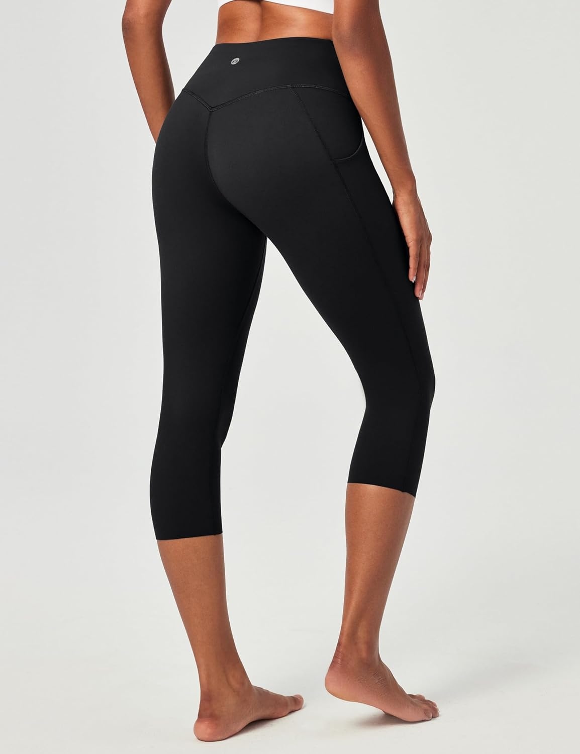 image:imageHeathyoga Buttery Soft Capri Leggings with Pockets for Women Tummy Control Capri Pants High Waisted Yoga Pants WomenBlack
