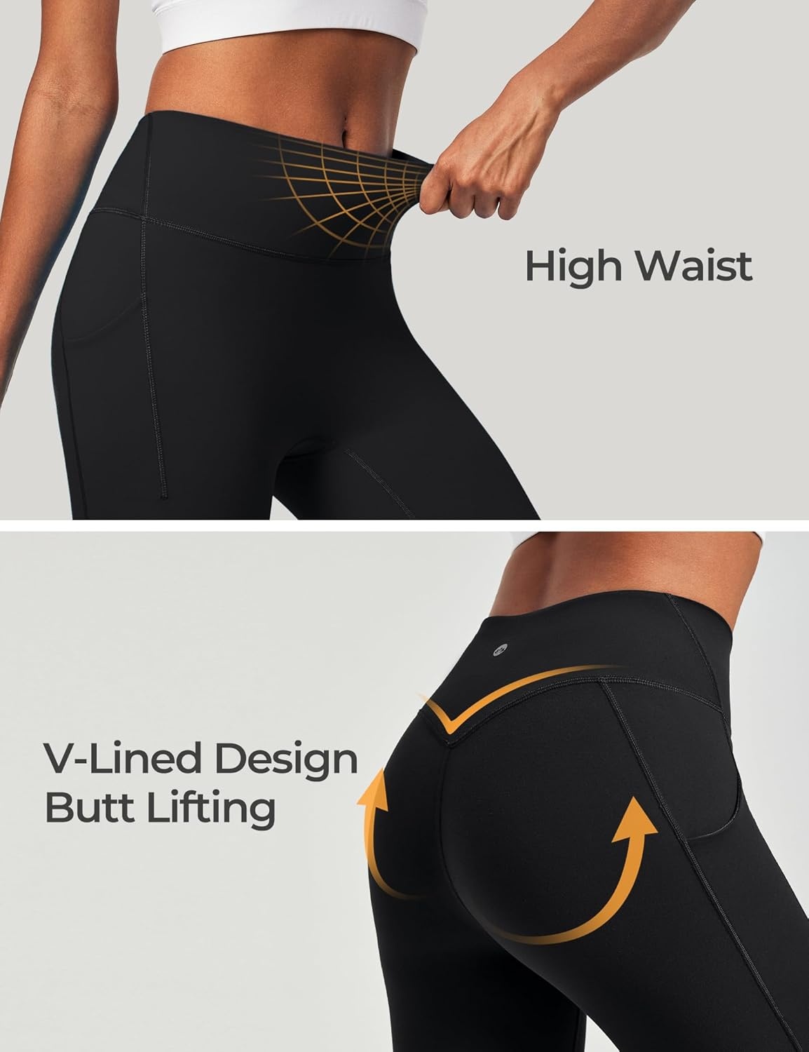 image:imageHeathyoga Buttery Soft Capri Leggings with Pockets for Women Tummy Control Capri Pants High Waisted Yoga Pants WomenBlack