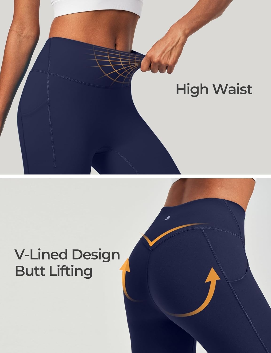 image:imageHeathyoga Buttery Soft Capri Leggings with Pockets for Women Tummy Control Capri Pants High Waisted Yoga Pants WomenNavy Blue