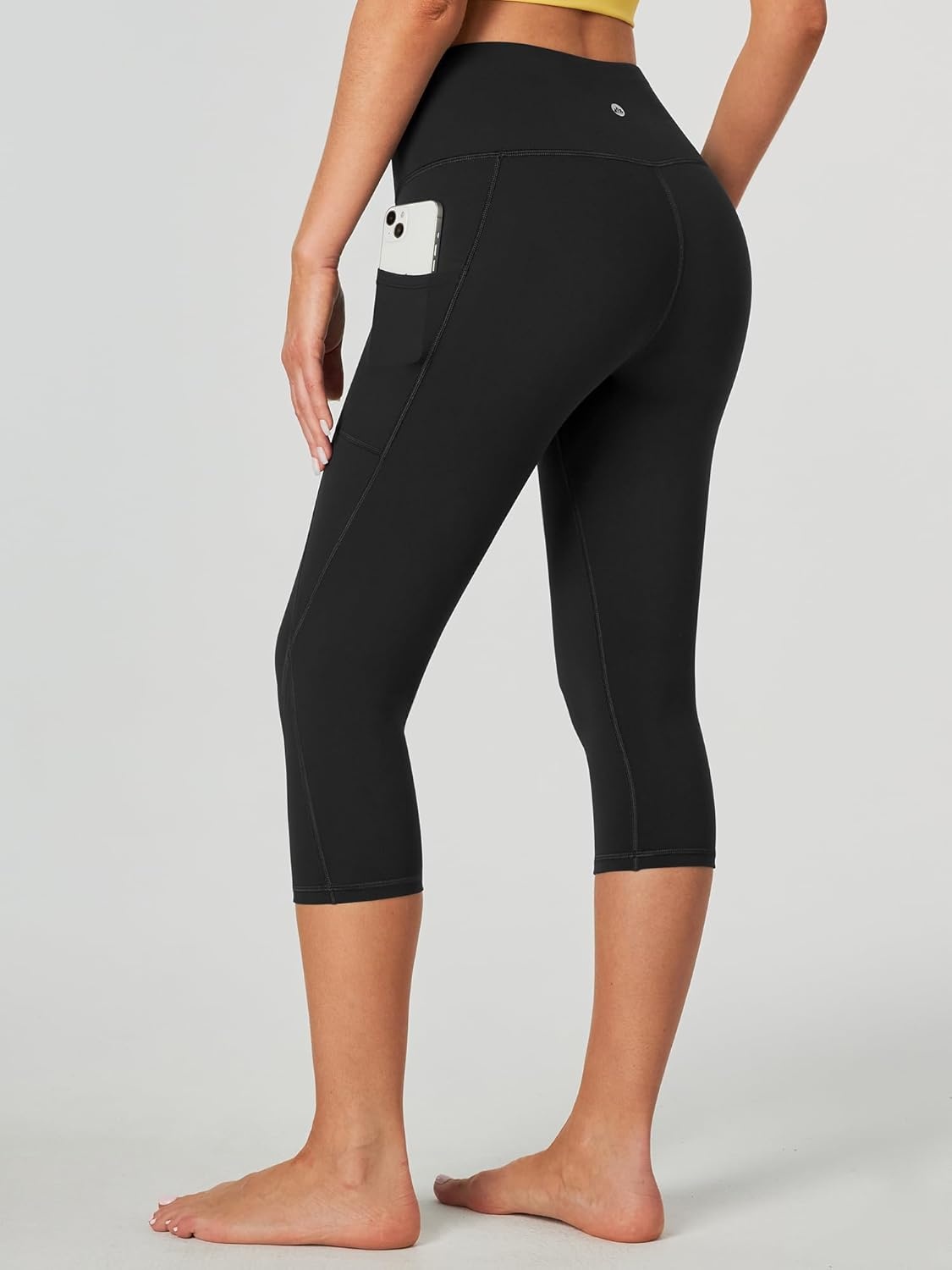 image:imageHeathyoga Capri Leggings for Women High Waisted Capri Leggings with Pockets for Women Tummy Control Yoga Pants WomenCapri Black