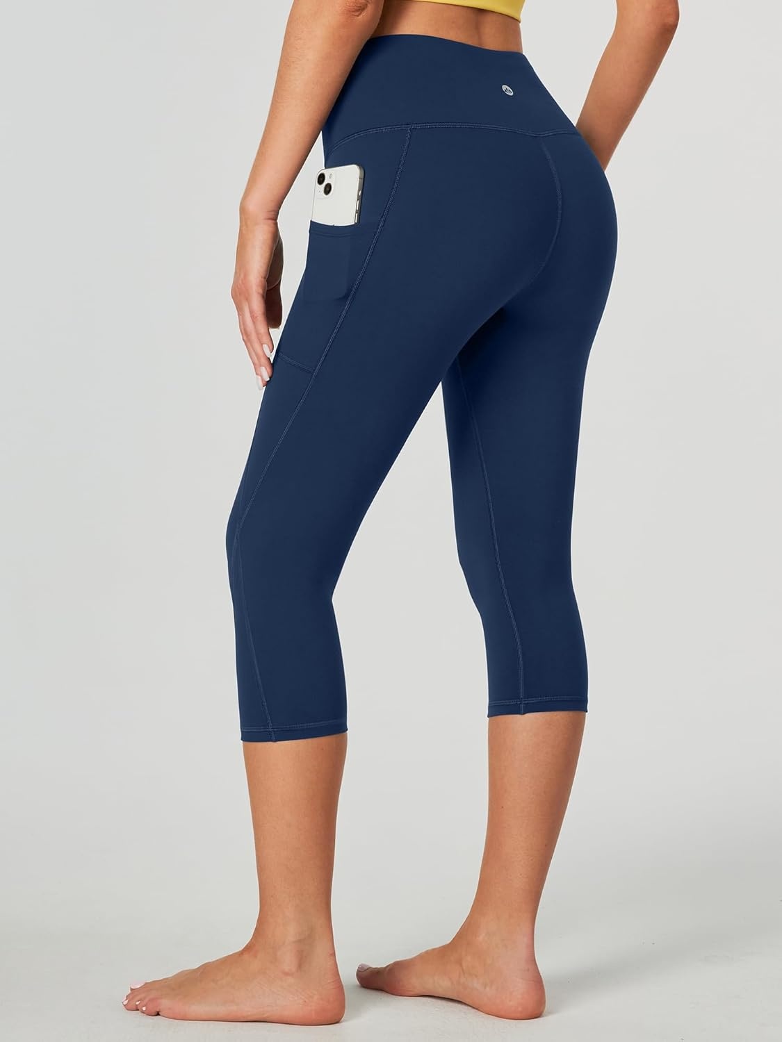 image:imageHeathyoga Capri Leggings for Women High Waisted Capri Leggings with Pockets for Women Tummy Control Yoga Pants WomenCapri Navy