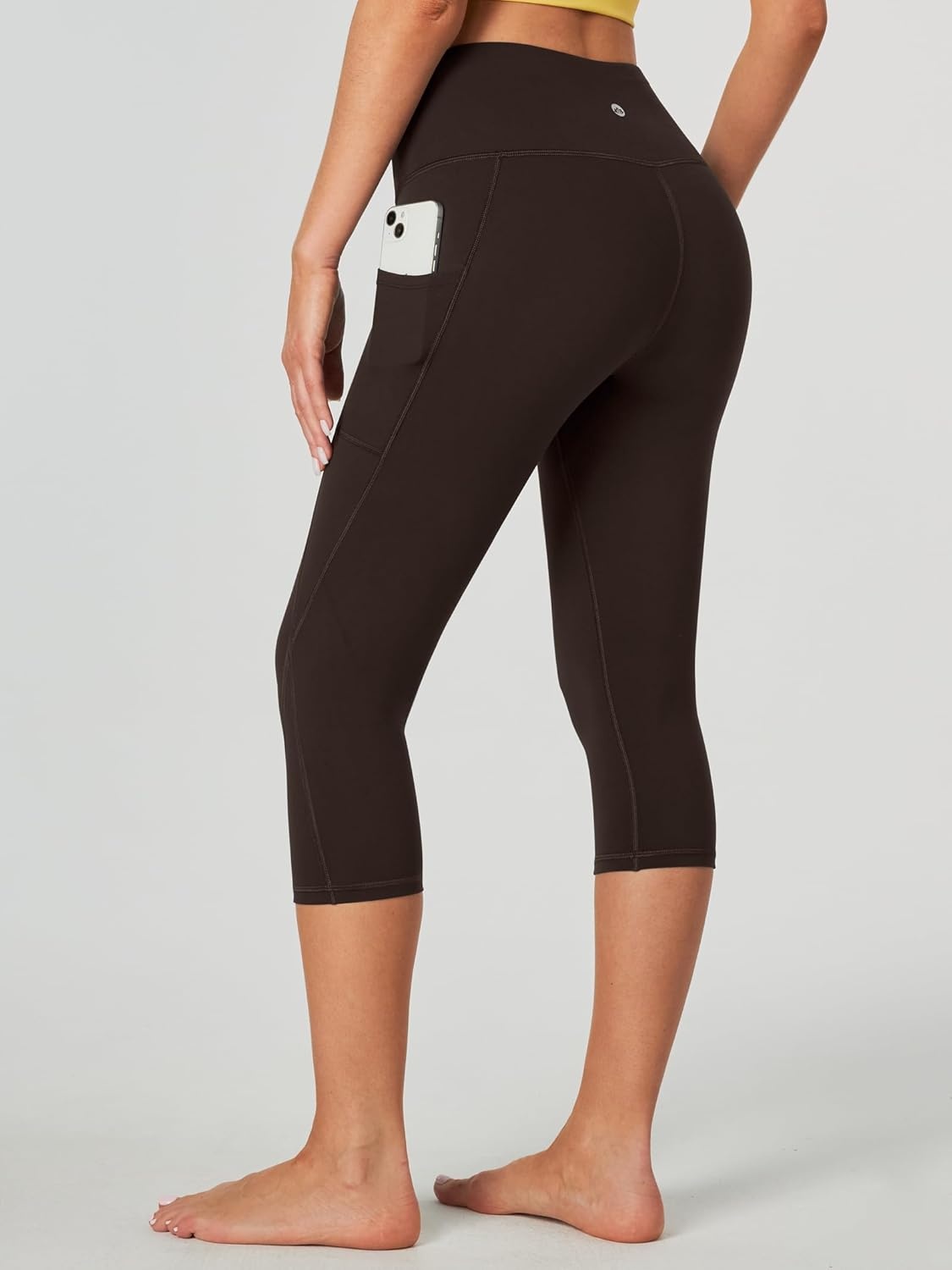 image:imageHeathyoga Capri Leggings for Women High Waisted Capri Leggings with Pockets for Women Tummy Control Yoga Pants WomenEspresso