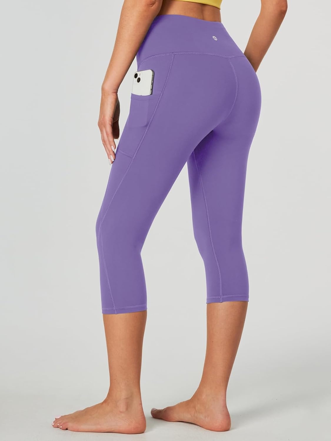 image:imageHeathyoga Capri Leggings for Women High Waisted Capri Leggings with Pockets for Women Tummy Control Yoga Pants WomenLavender