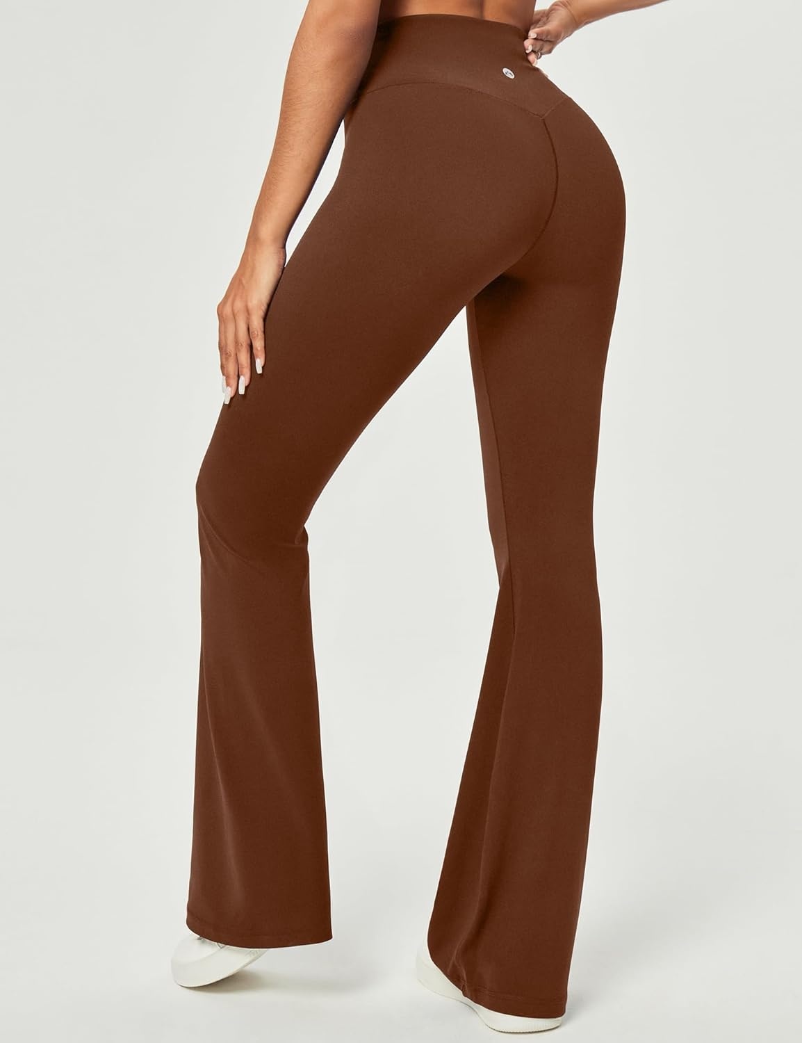 image:imageHeathyoga Flare Leggings for Women Tummy Control Yoga Pants Women Flared Leggings with Pocket Bell Bottom LeggingChocolate Brown