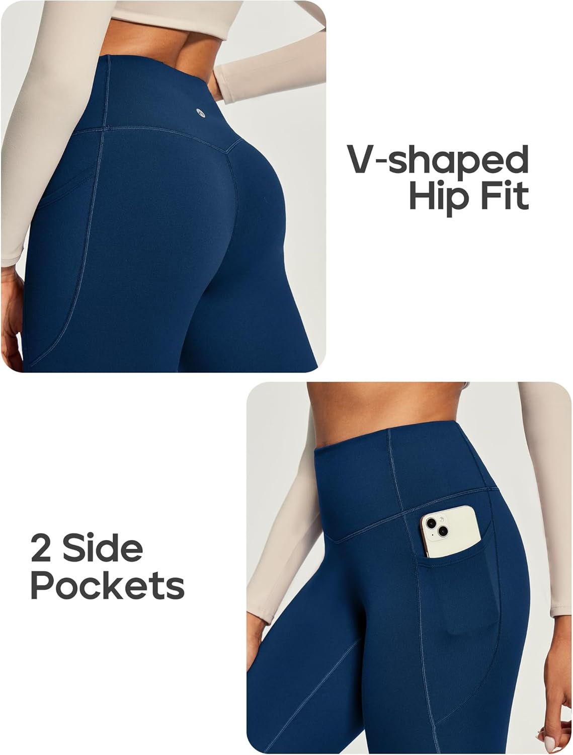 image:imageHeathyoga Fleece Lined Leggings Women with Pockets Thermal Leggings for Women Tummy Control Warm Winter Pants Yoga PantsDarkblue