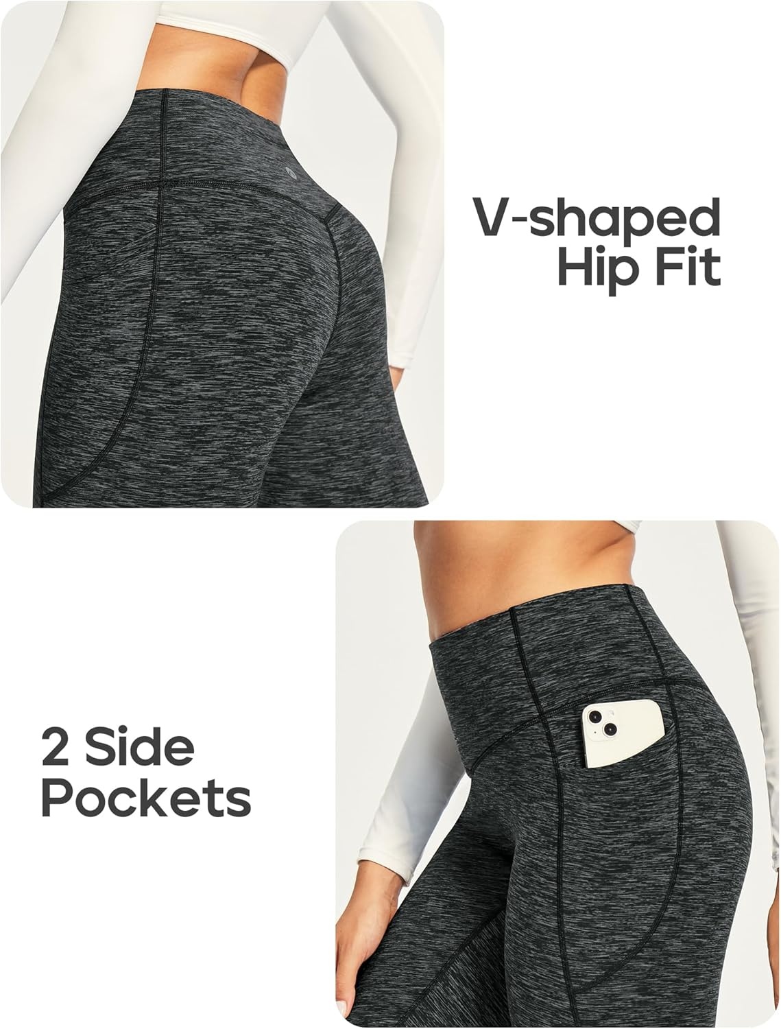 image:imageHeathyoga Fleece Lined Leggings Women with Pockets Thermal Leggings for Women Tummy Control Warm Winter Pants Yoga PantsInk