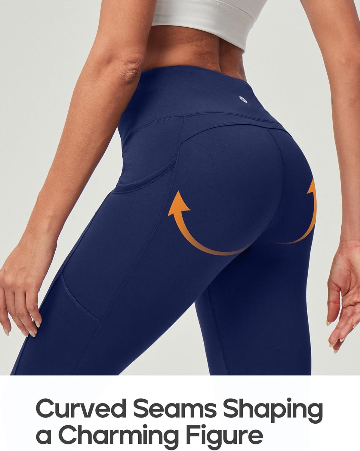 image:imageHeathyoga Fleece Lined Leggings Women with Pockets Waterproof Hiking Pants Women Warm Thermal Leggings Winter Pants RunningBlue