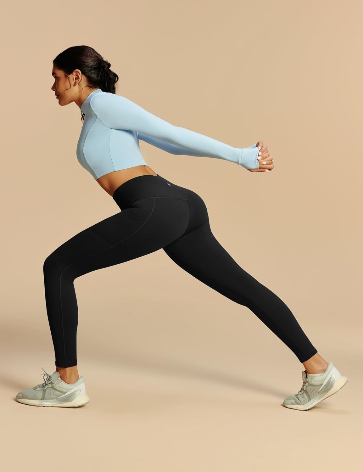 image:imageHeathyoga Fleece Lined Leggings with Pockets for Women Thermal Leggings Warm Leggings Women Winter High Waisted Yoga PantsBlack