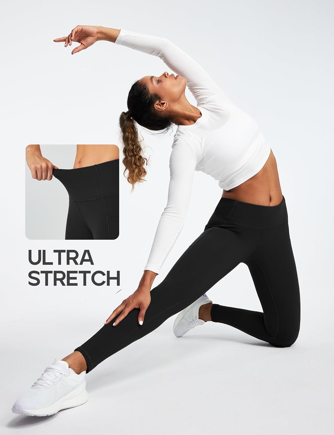 image:imageHeathyoga Fleece Lined Leggings with Pockets for Women Thermal Leggings Warm Leggings Women Winter High Waisted Yoga PantsBlack
