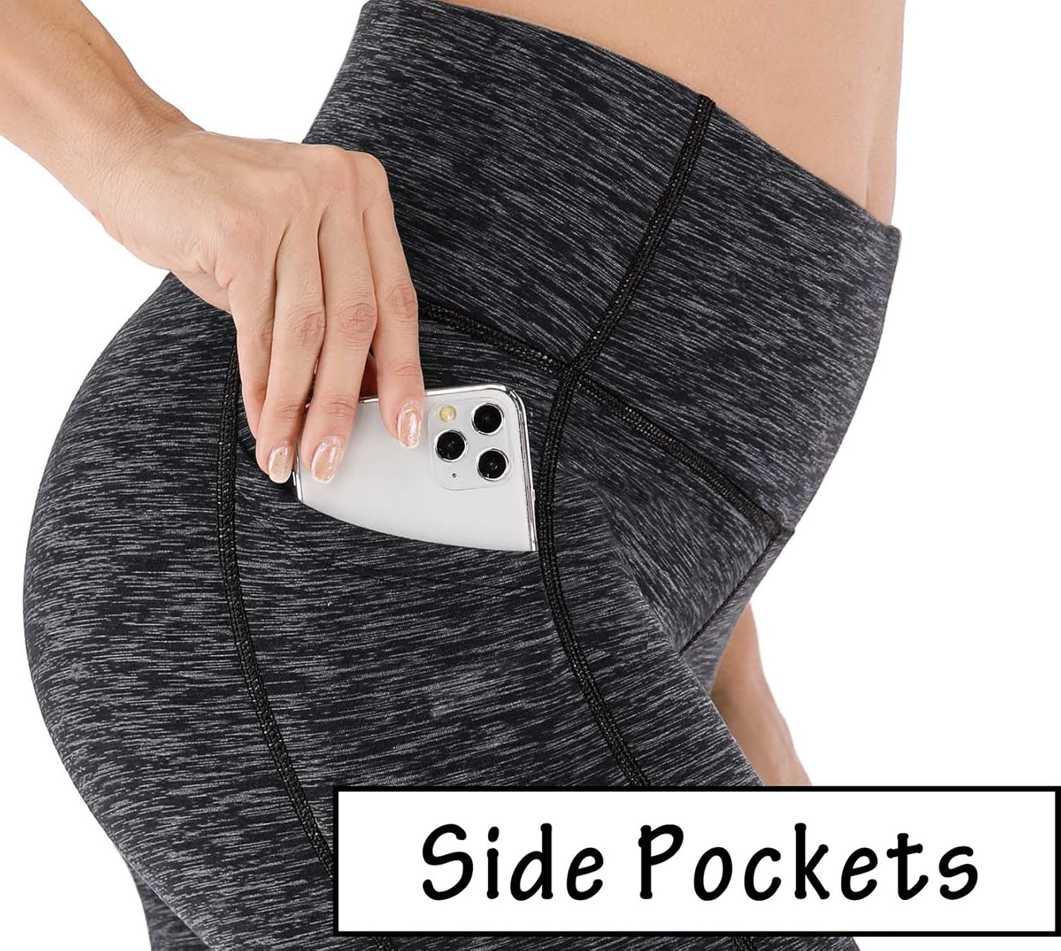 image:imageHeathyoga Fleece Lined Leggings with Pockets for Women Thermal Leggings Warm Leggings Women Winter High Waisted Yoga PantsShadow Ink