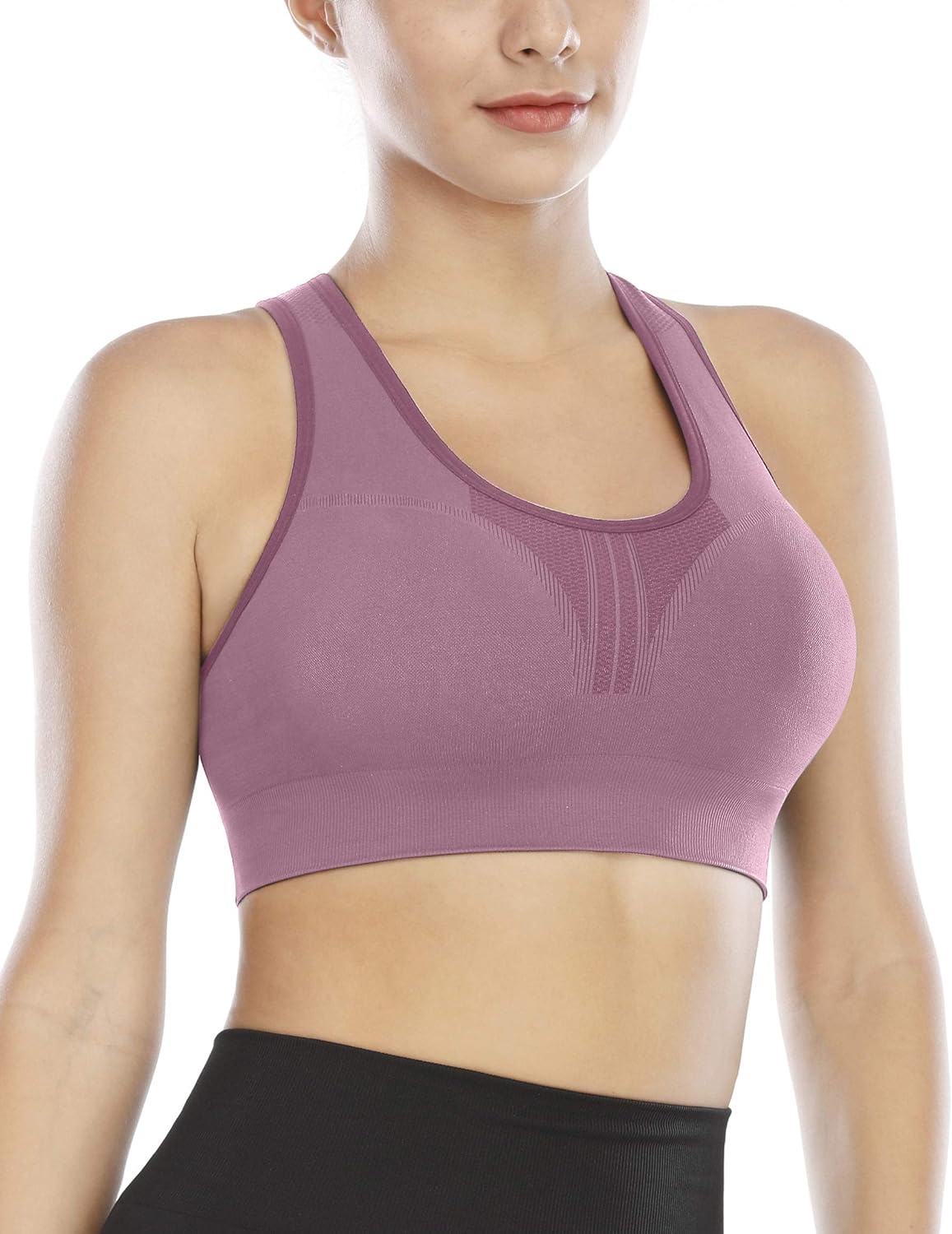 image:imageHeathyoga High Impact Sports Bras for Women High Support Padded Sports Bra Pack Racerback Bras for Women Workout Bra Sets4 Packsblackwhitepinkblue