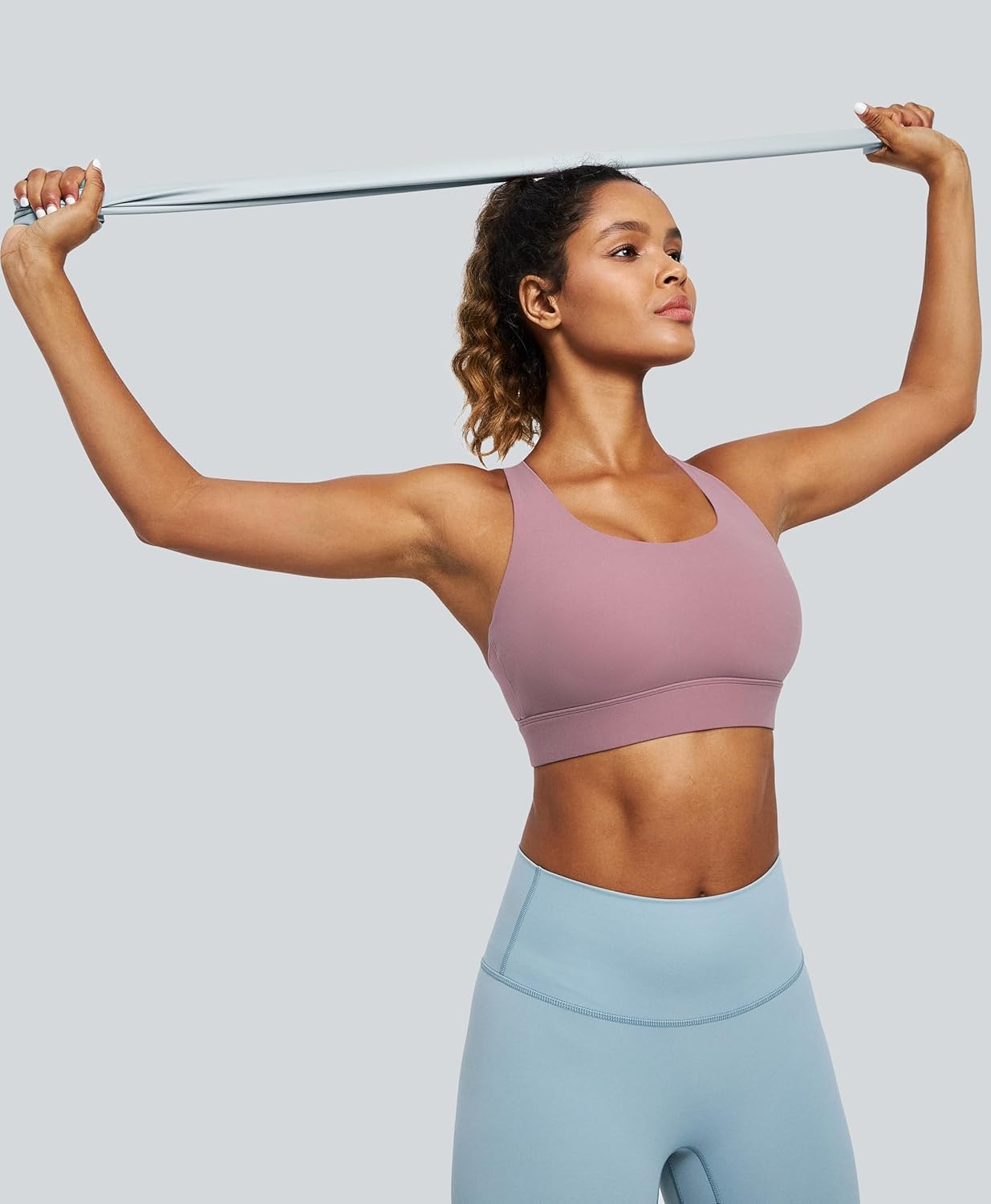 image:imageHeathyoga High Impact Sports Bras for Women High Support Strappy Sports Bra with Padding Workout Bras for Women Large Bust