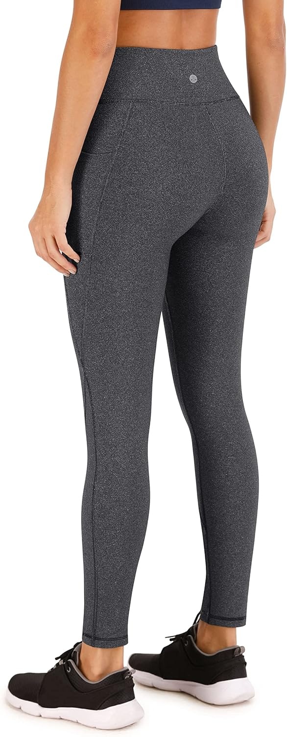 image:imageHeathyoga Leggings with Pockets for Women Tummy Control High Waisted Yoga Pants Women Compression Workout LeggingsDark Charcoal