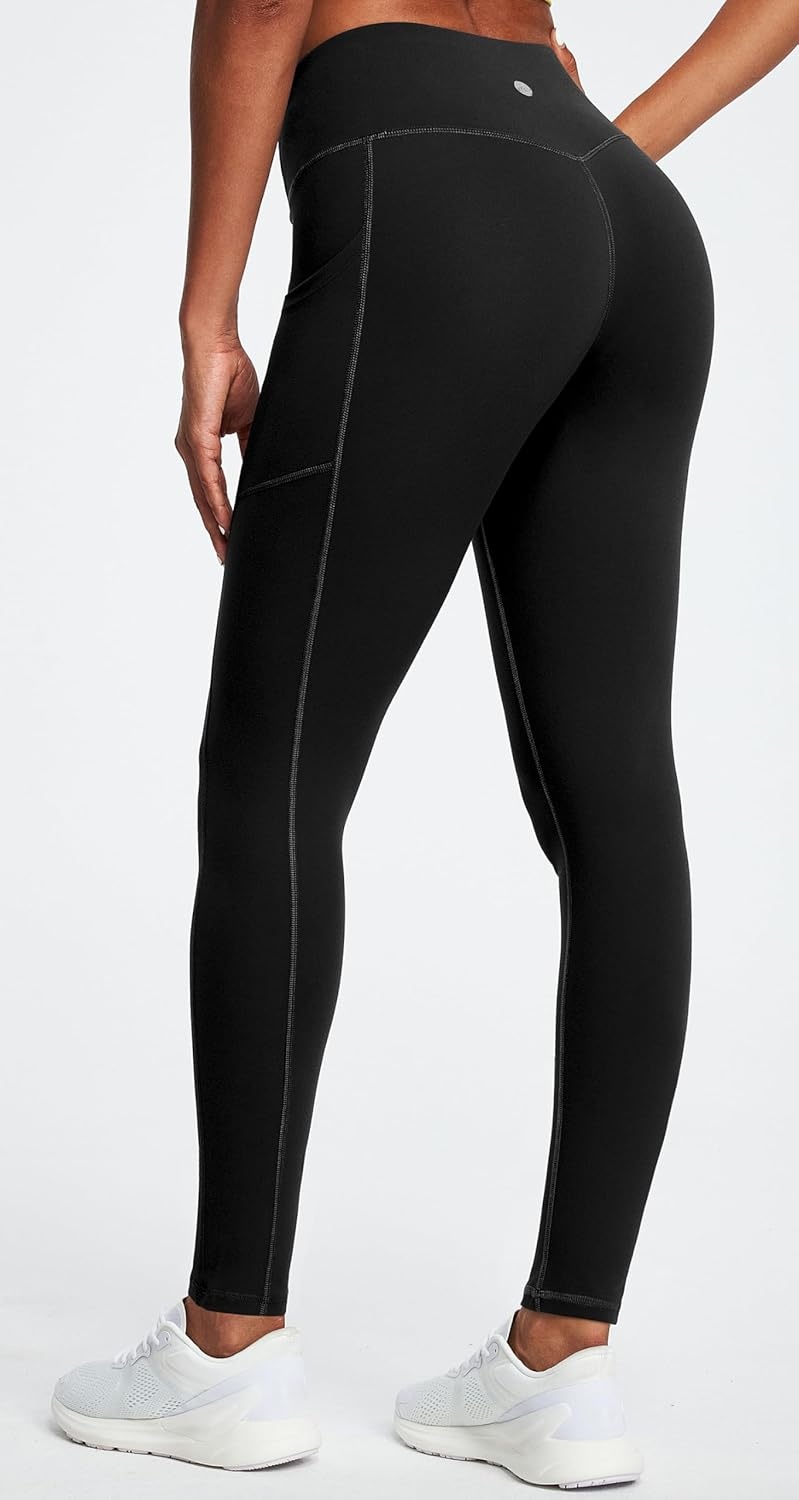 image:imageHeathyoga Leggings with Pockets for Women Tummy Control High Waisted Yoga Pants with Pockets for Women Compression LeggingsBlack