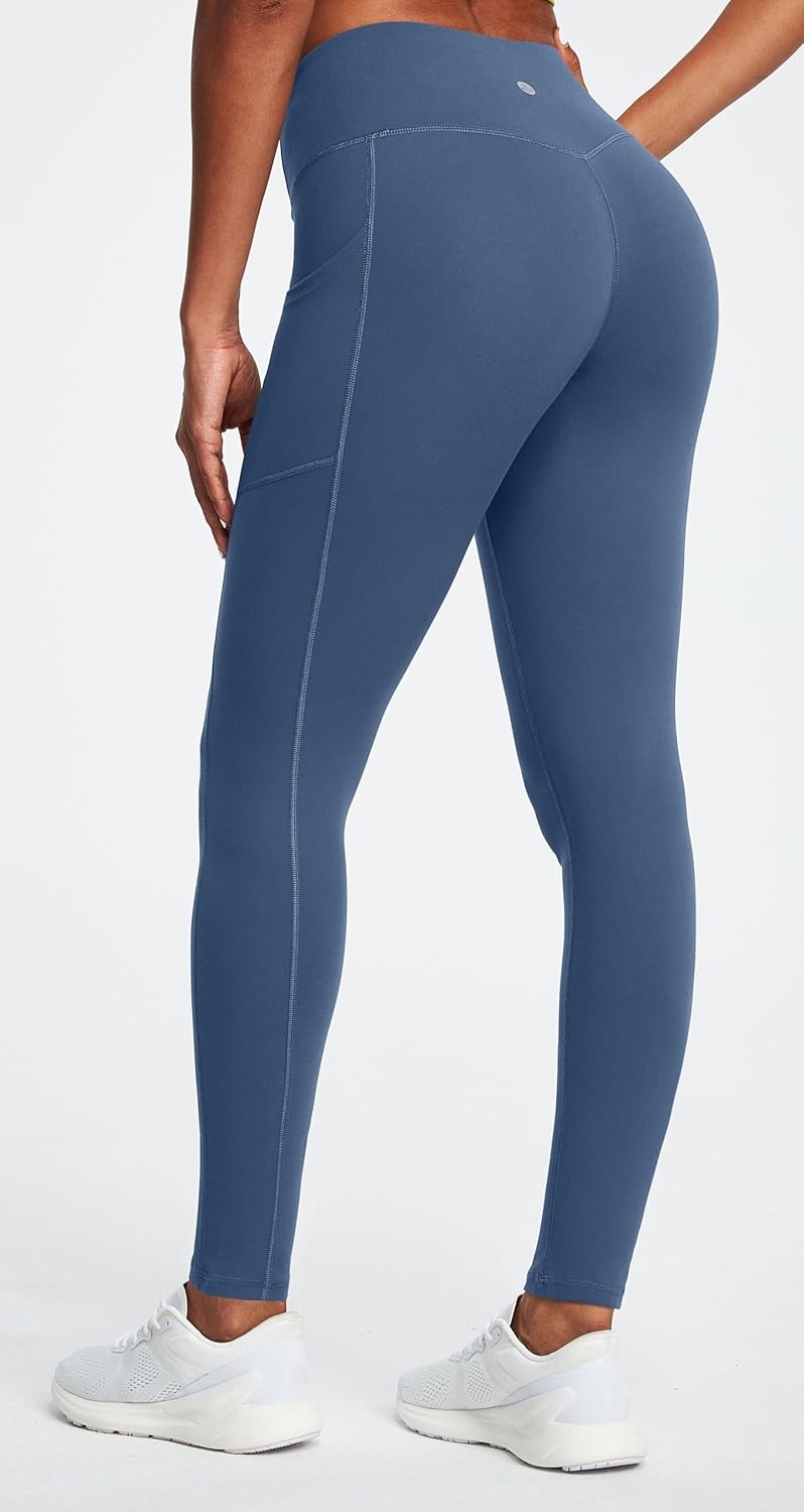 image:imageHeathyoga Leggings with Pockets for Women Tummy Control High Waisted Yoga Pants with Pockets for Women Compression LeggingsFog Blue