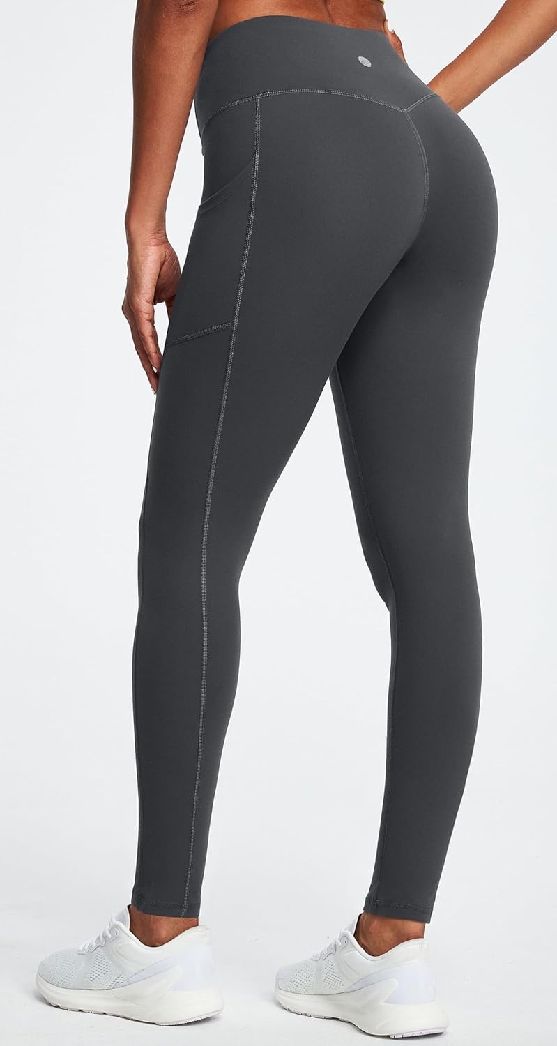 image:imageHeathyoga Leggings with Pockets for Women Tummy Control High Waisted Yoga Pants with Pockets for Women Compression LeggingsGrey