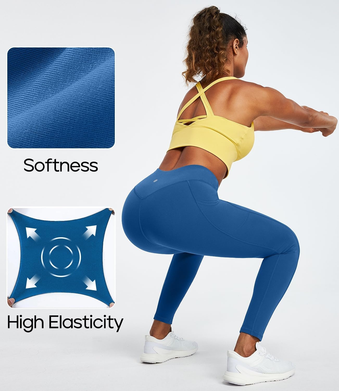 image:imageHeathyoga Leggings with Pockets for Women Tummy Control High Waisted Yoga Pants with Pockets for Women Compression LeggingsIndigao