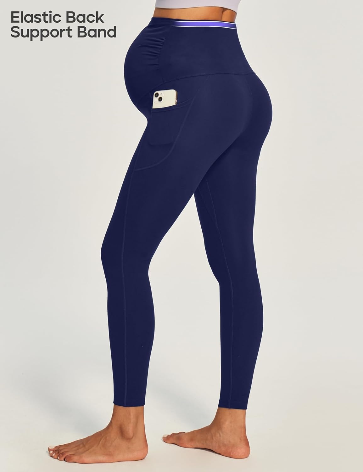 image:imageHeathyoga Maternity Leggings with Pockets Pregnancy Leggings for Women Maternity Workout Leggings Maternity Yoga PantsNavy Blue