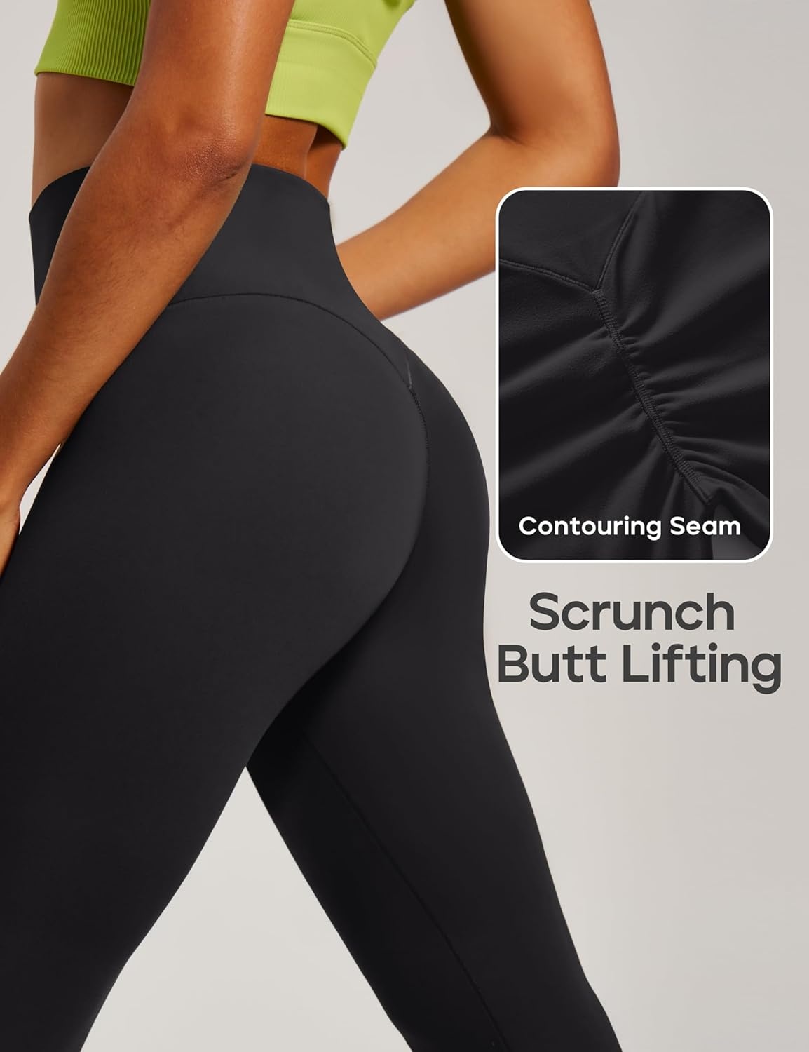image:imageHeathyoga Scrunch Butt Lifting Leggings for Women Tummy Control No Front Seam Compression Leggings for Women Yoga Pants WomenBlack