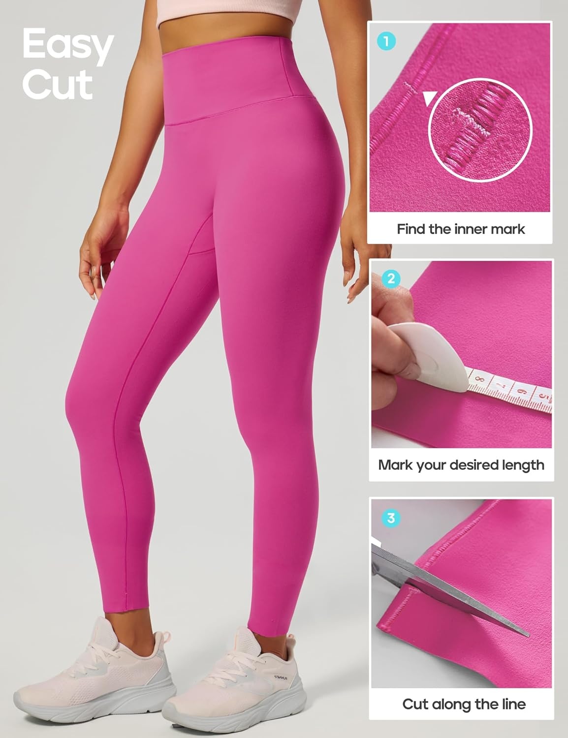 image:imageHeathyoga Scrunch Butt Lifting Leggings for Women Tummy Control No Front Seam Compression Leggings for Women Yoga Pants WomenHot Pink
