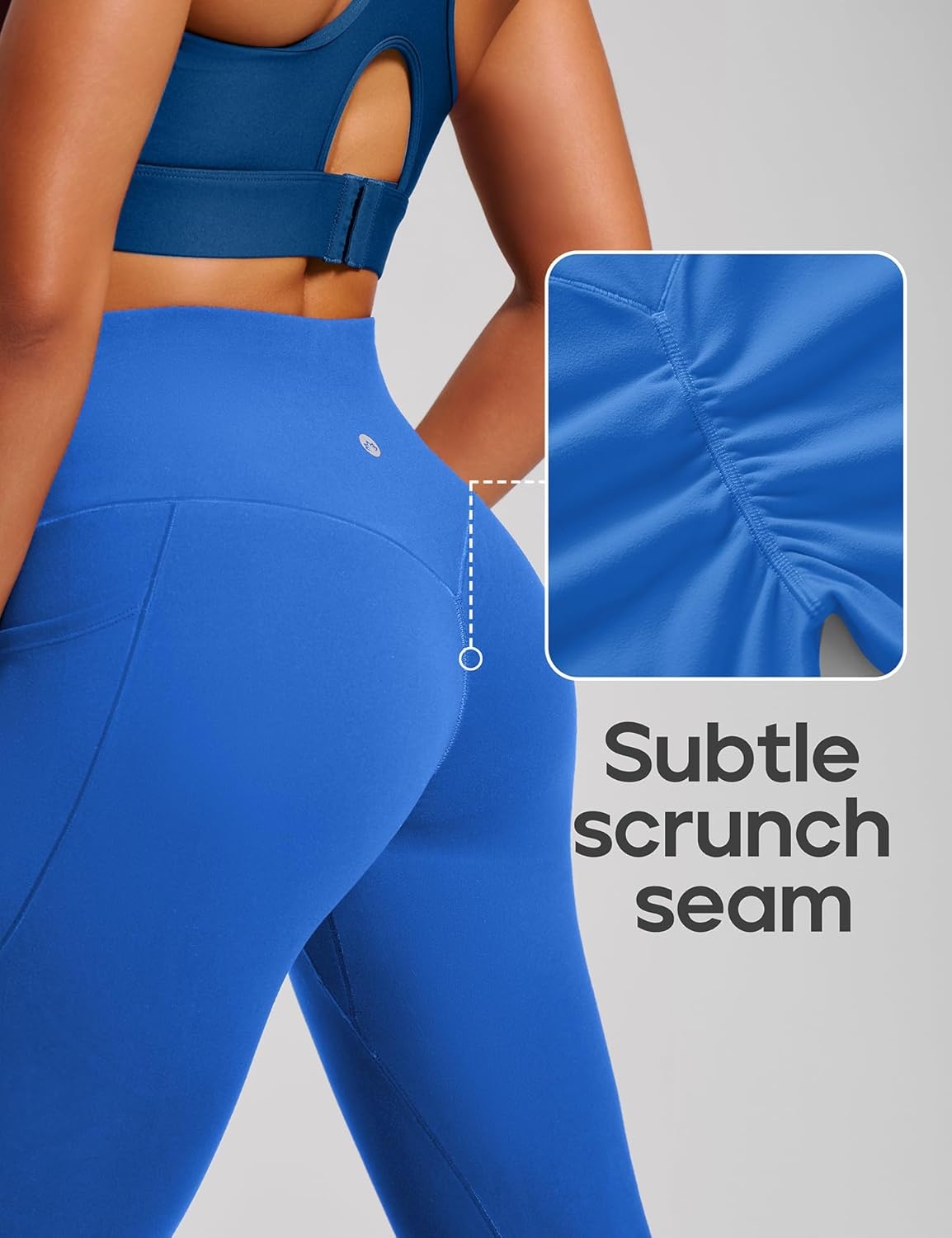 image:imageHeathyoga Scrunch Butt Lifting Leggings with Pockets for Women Tummy Control Compression Leggings No Front Seam Yoga PantsHorizon Blue