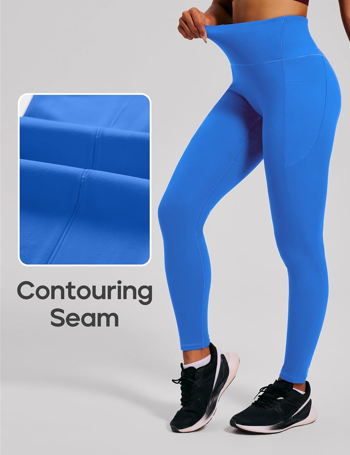 image:imageHeathyoga Scrunch Butt Lifting Leggings with Pockets for Women Tummy Control Compression Leggings No Front Seam Yoga PantsHorizon Blue