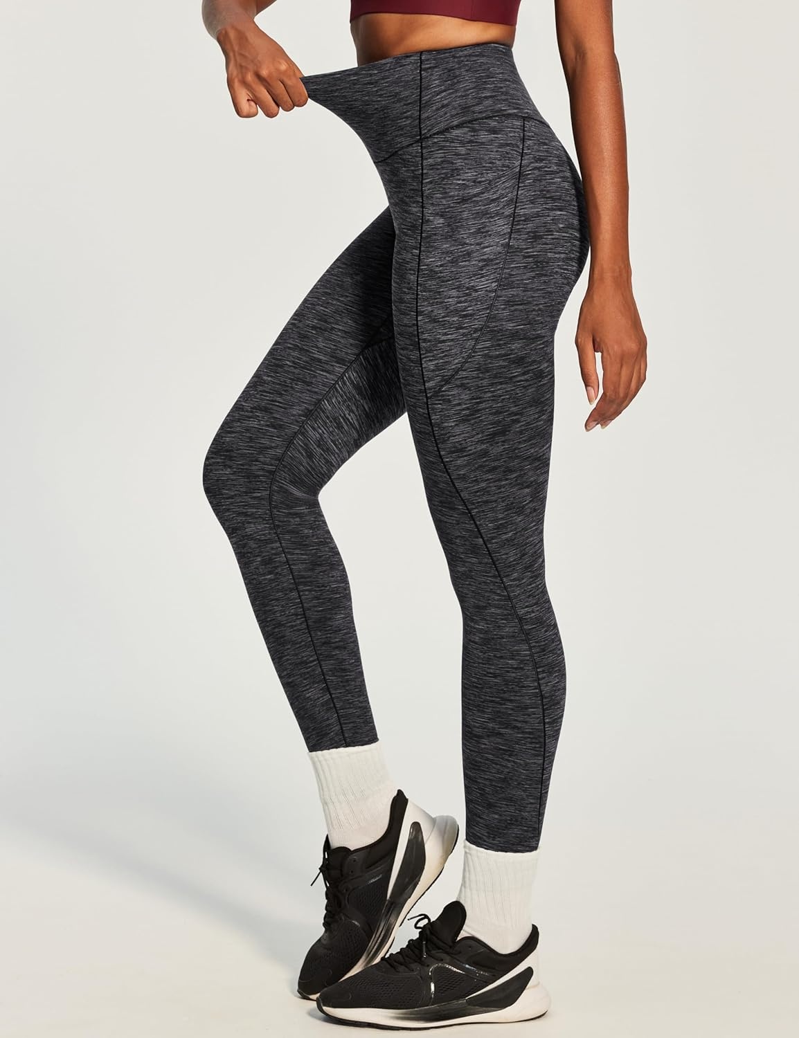 image:imageHeathyoga Scrunch Butt Lifting Leggings with Pockets for Women Tummy Control Compression Leggings No Front Seam Yoga PantsInk