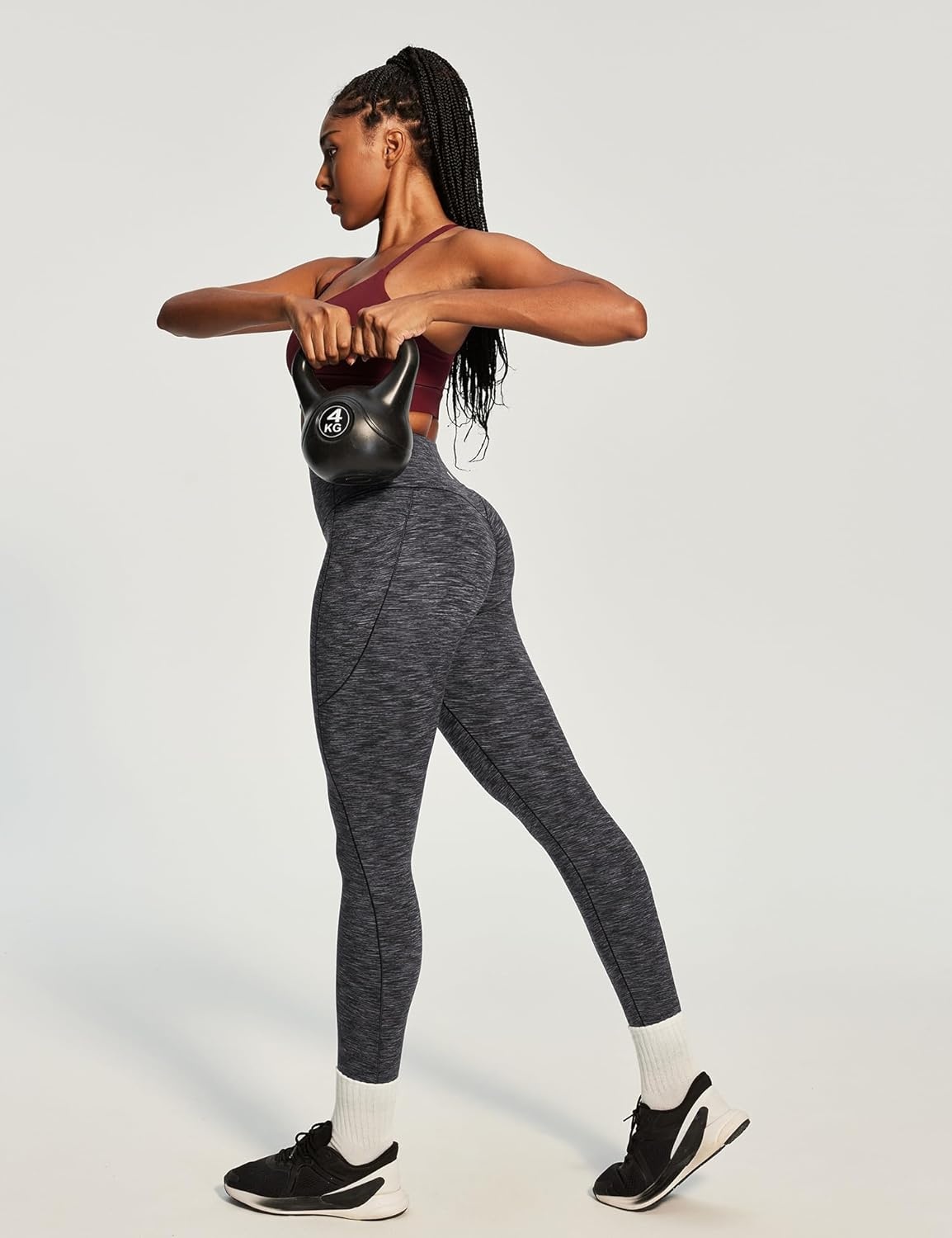 image:imageHeathyoga Scrunch Butt Lifting Leggings with Pockets for Women Tummy Control Compression Leggings No Front Seam Yoga PantsInk
