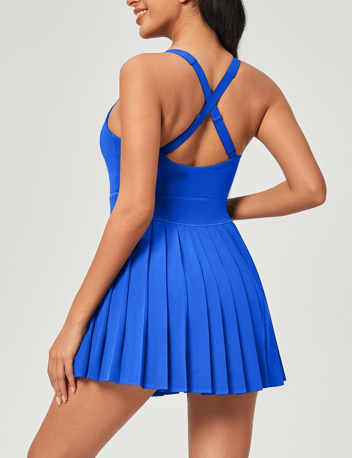 image:imageHeathyoga Tennis Dresses for Women with Shorts and Bra Athletic Dress for Women Workout Dress with Pockets for GolfBlue