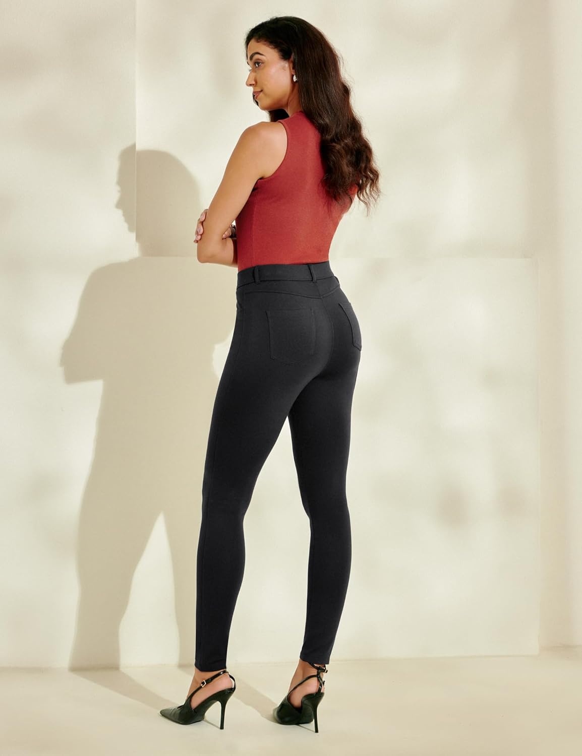image:imageHeathyoga Womens Dress Pants Pull On Stretchy Work Pants Women Business Casual Outfits Slacks for Women Teacher Pants OfficeBlack