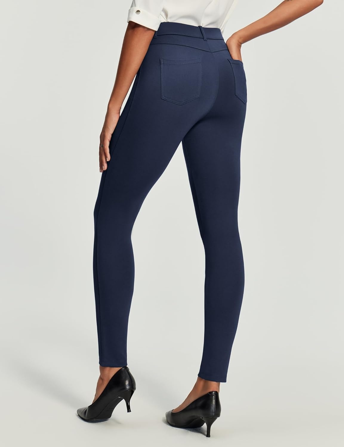 image:imageHeathyoga Womens Dress Pants Pull On Stretchy Work Pants Women Business Casual Outfits Slacks for Women Teacher Pants OfficeBlue