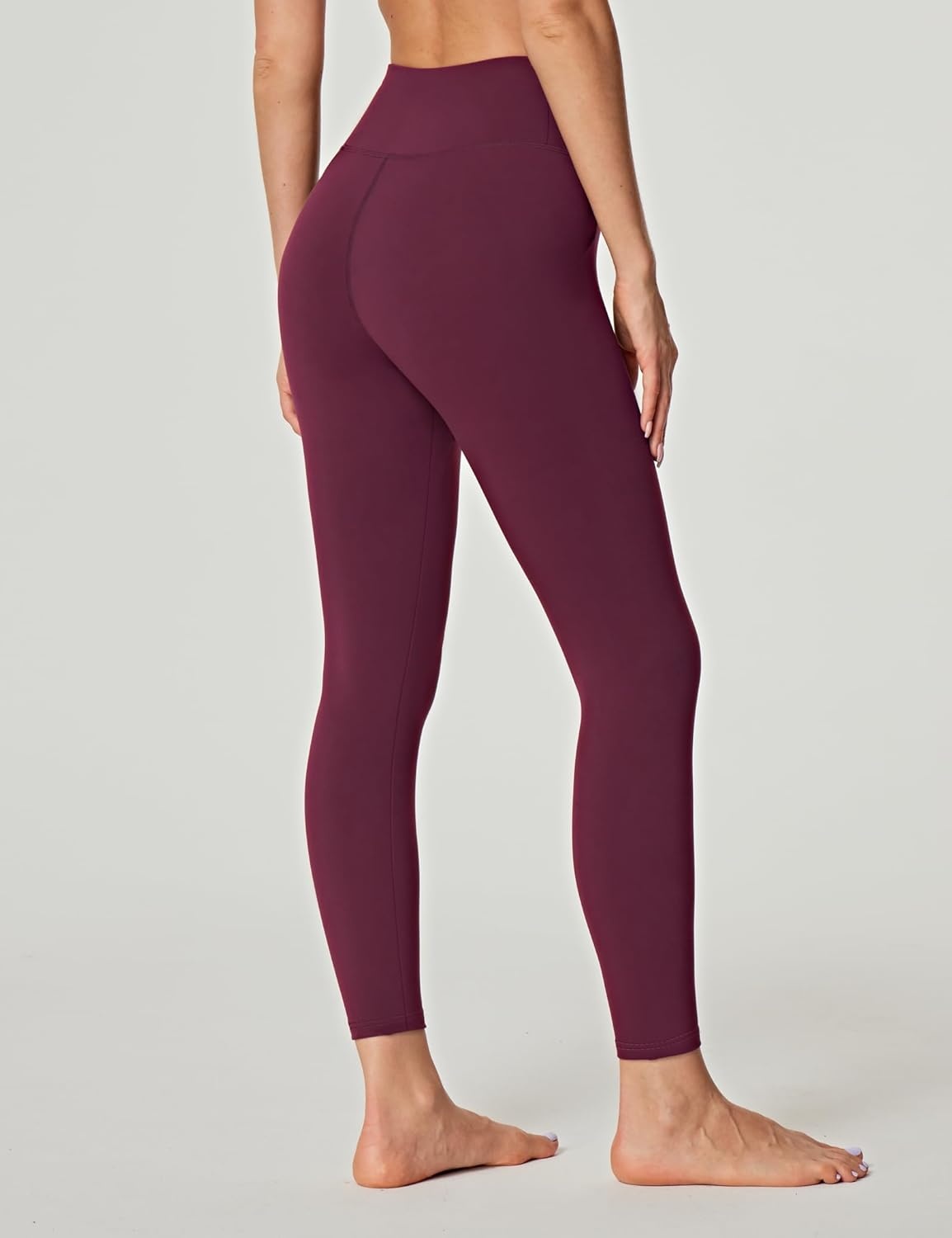 image:imageHeathyoga Womens Leggings with Pocket Buttery Soft Legging for Women Tummy Control High Waisted Yoga PantsWine Red