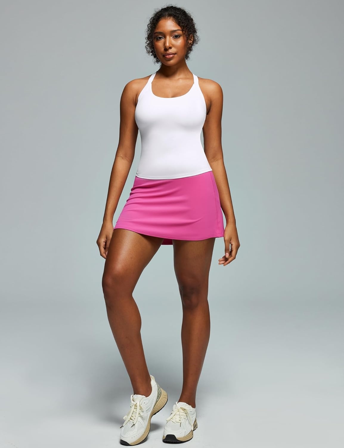 image:imageHeathyoga Workout Tank Tops Women with Built in Bras Racerback Tank Tops for Women Trendy CutOut Summer Tops Yoga PilatesWhite