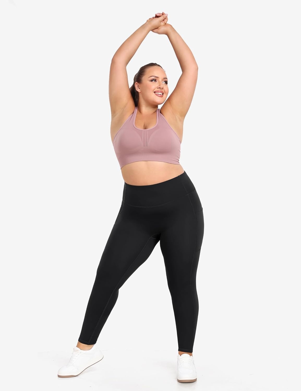 image:imageHeathyoga X6XL Plus Size Leggings for Women with Pockets Tummy Control Plus Size Yoga Pants High Waist Workout ClothesBlack