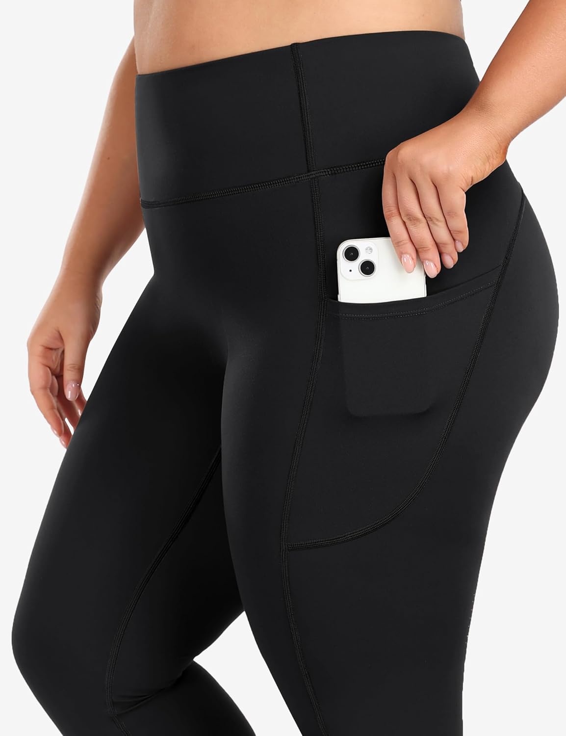 image:imageHeathyoga X6XL Plus Size Leggings for Women with Pockets Tummy Control Plus Size Yoga Pants High Waist Workout ClothesBlack