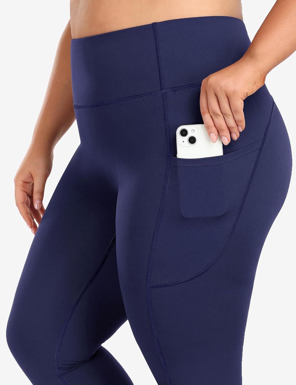 image:imageHeathyoga X6XL Plus Size Leggings for Women with Pockets Tummy Control Plus Size Yoga Pants High Waist Workout ClothesDarkblue
