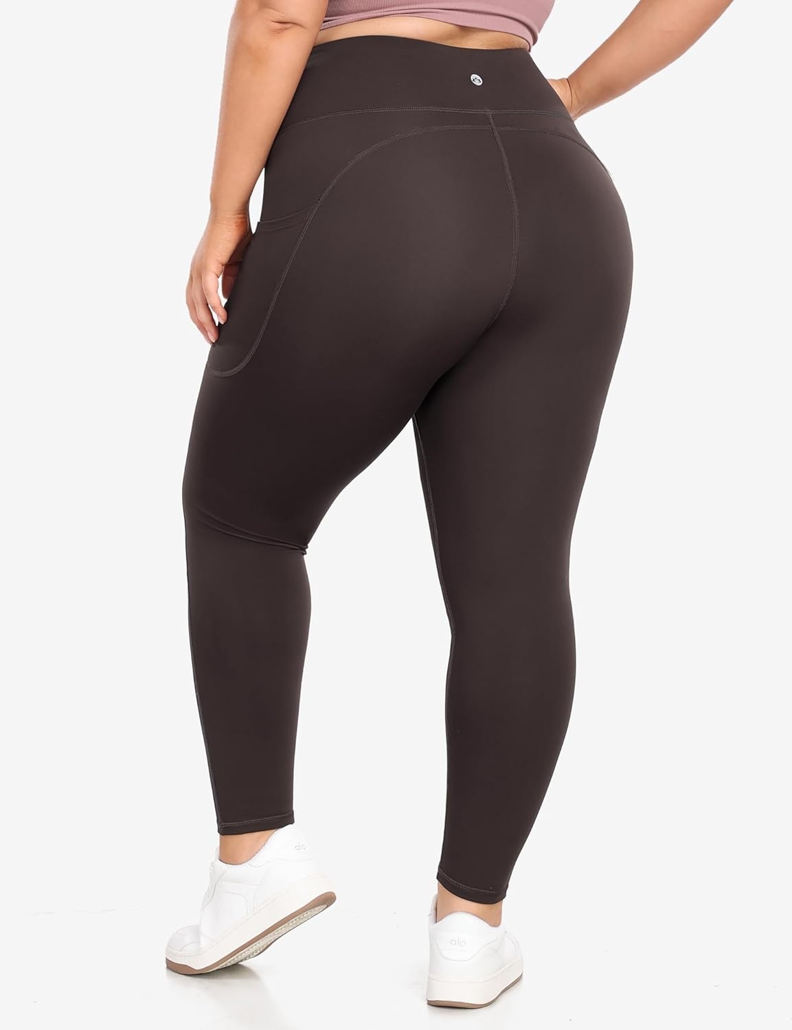 image:imageHeathyoga X6XL Plus Size Leggings for Women with Pockets Tummy Control Plus Size Yoga Pants High Waist Workout ClothesEspresso