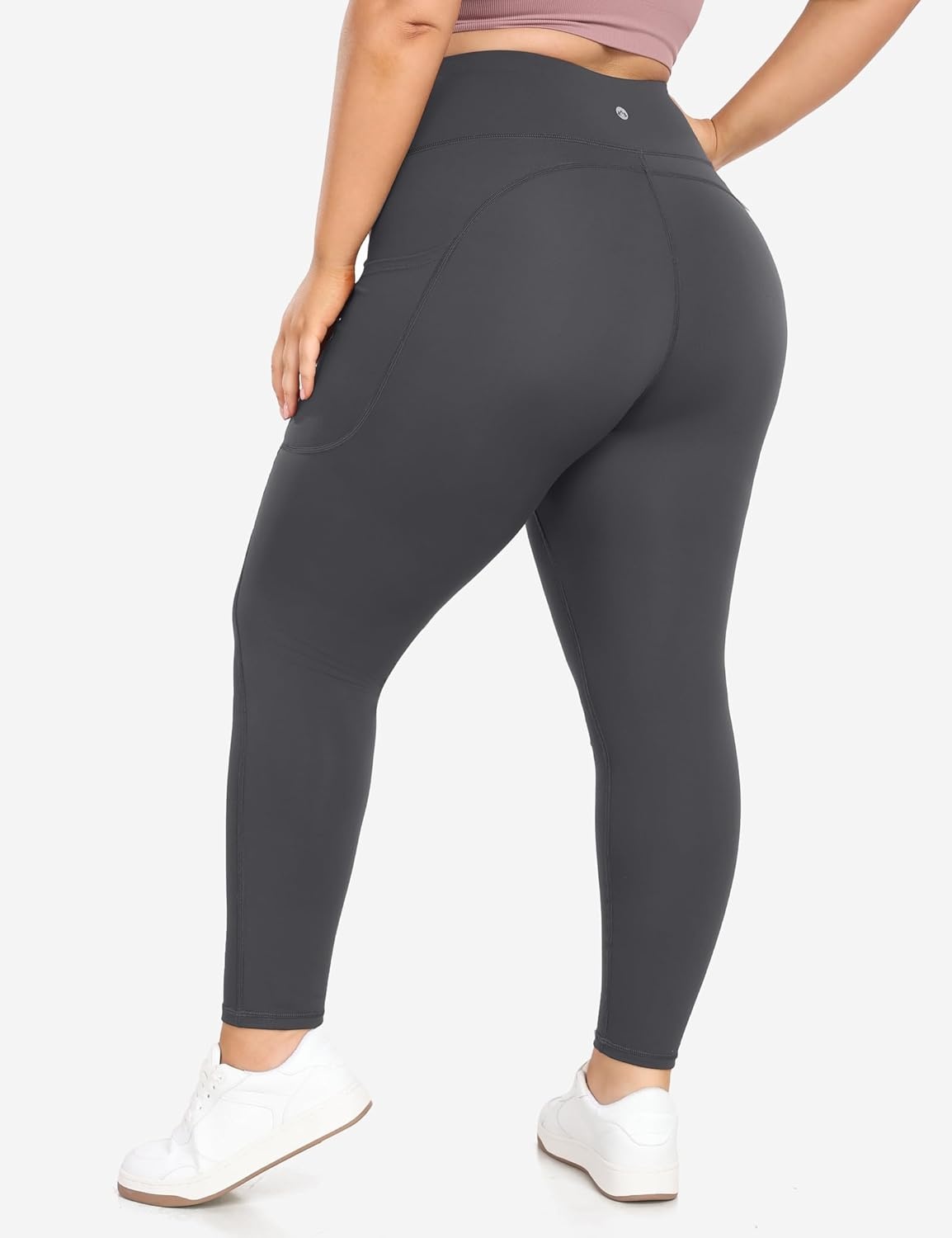 image:imageHeathyoga X6XL Plus Size Leggings for Women with Pockets Tummy Control Plus Size Yoga Pants High Waist Workout ClothesGray