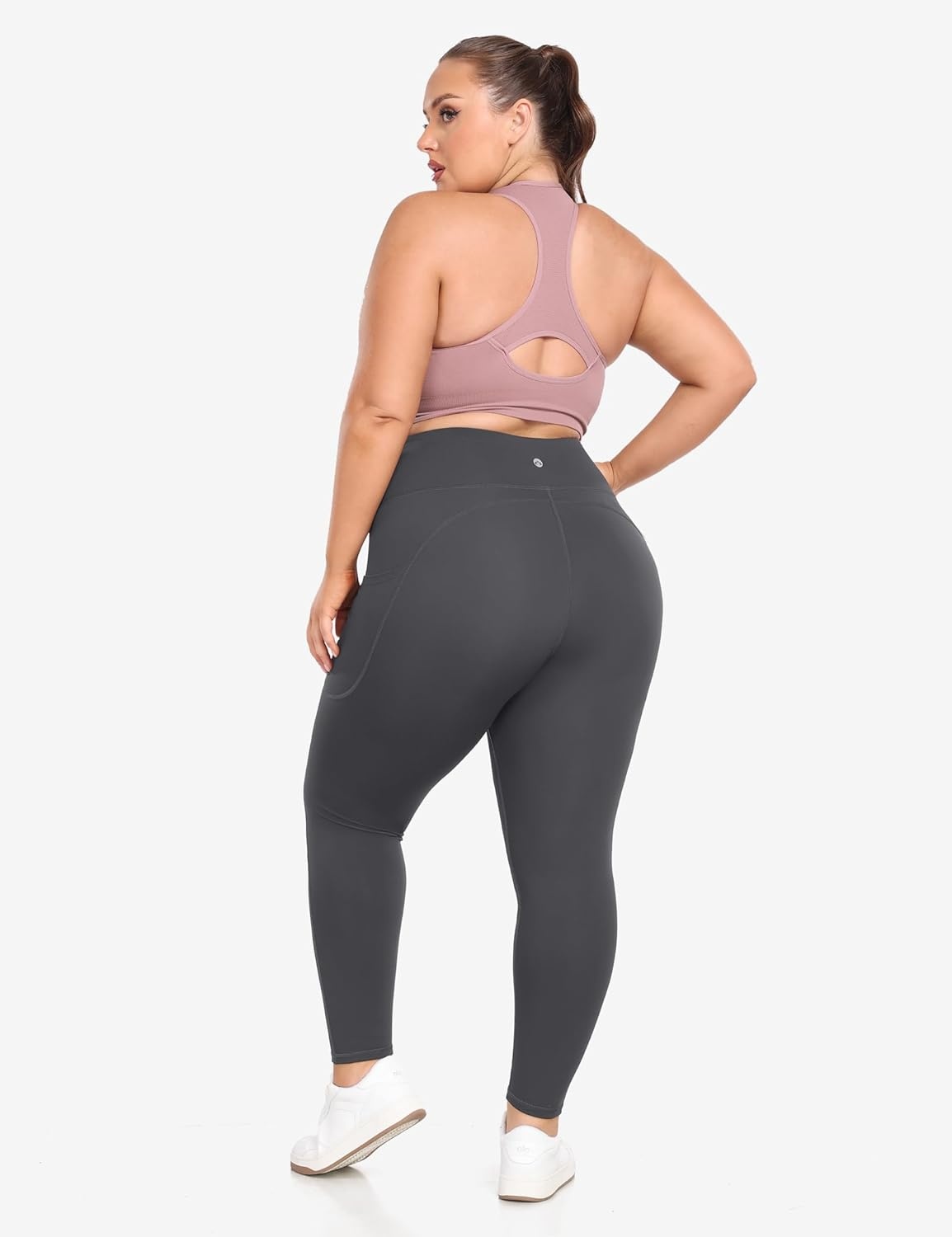 image:imageHeathyoga X6XL Plus Size Leggings for Women with Pockets Tummy Control Plus Size Yoga Pants High Waist Workout ClothesGray